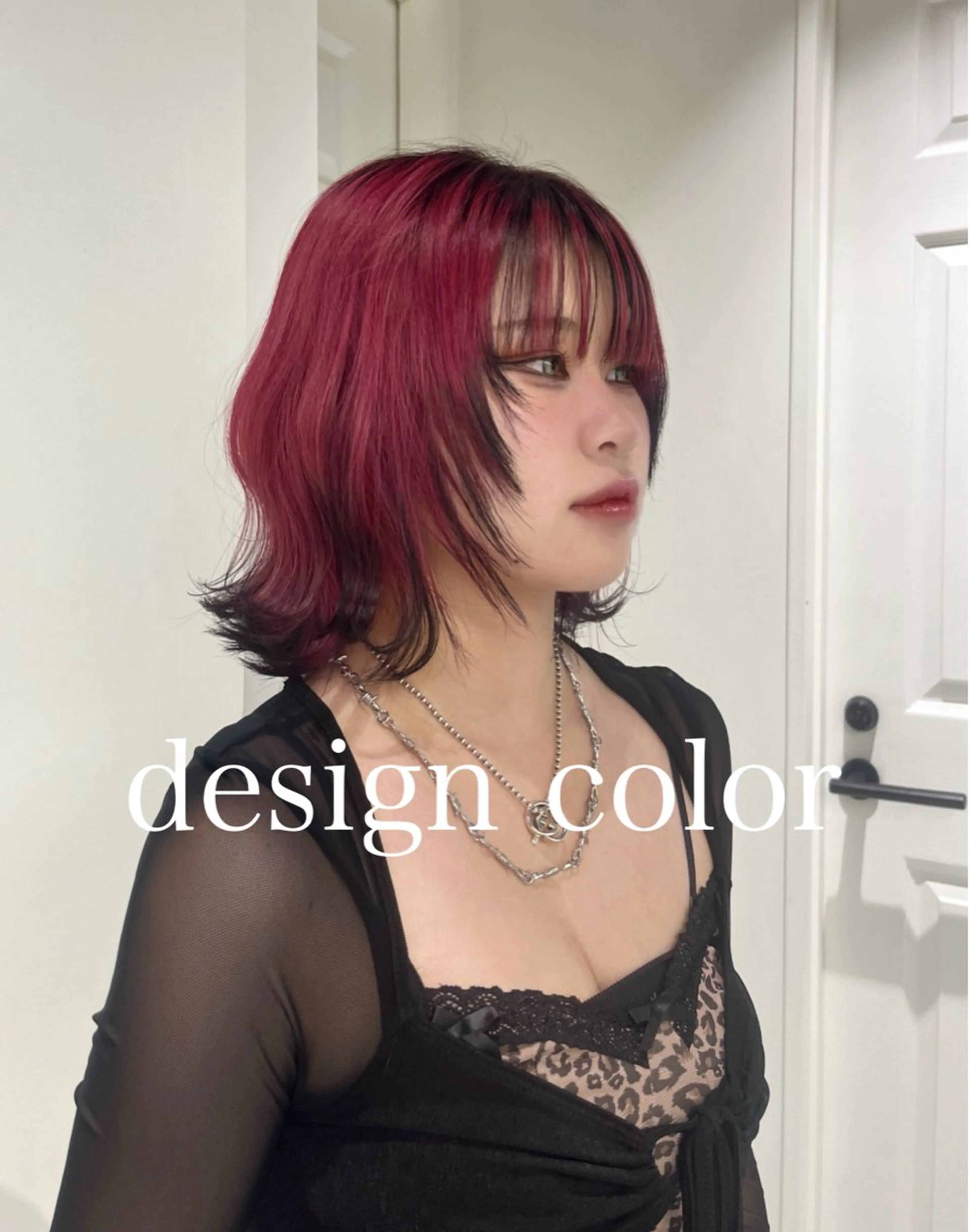 セミロング カラー デザインカラー 似合わせ SHOYAのヘアスタイル