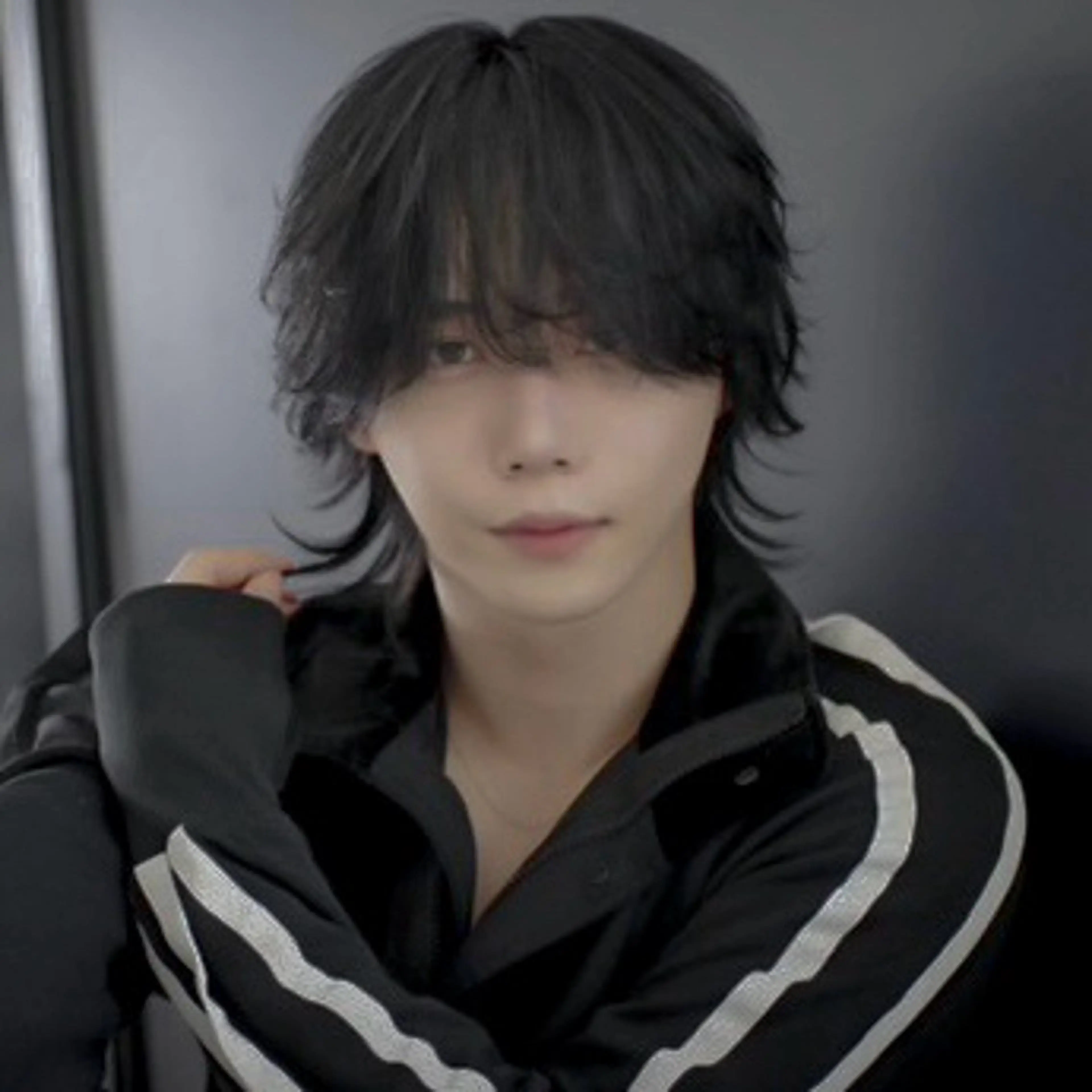ショート メンズ センターパート メンズ韓国風 マッシュ 刈り上げ 韓国風ヘア 無料カットモデル ユナのヘアスタイル
