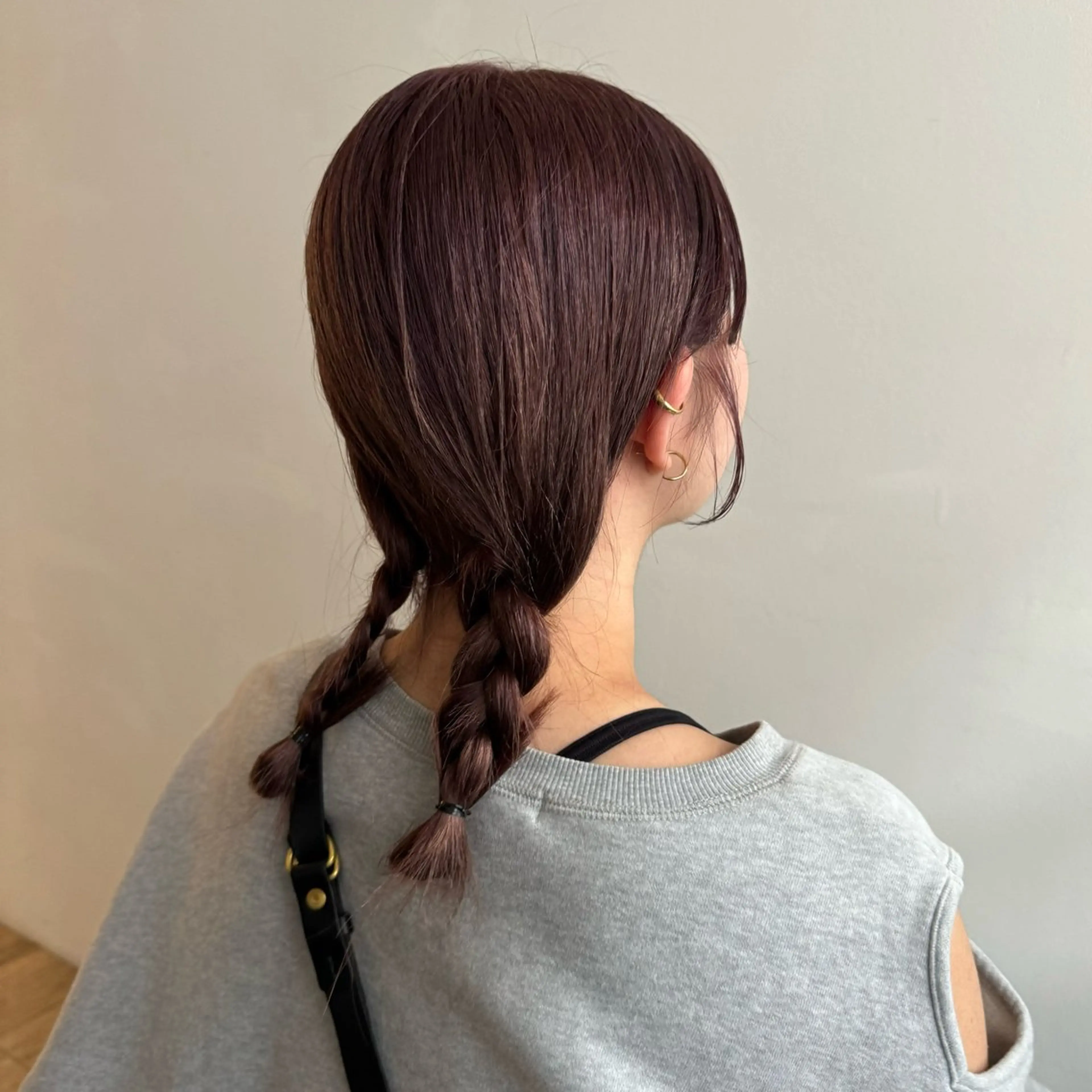 セミロング カラー ヘアアレンジ ラベンダーカラー ヘアカラー トリートメント ヘアセット 透明感カラー、 アレンジ/miyuのヘアスタイル