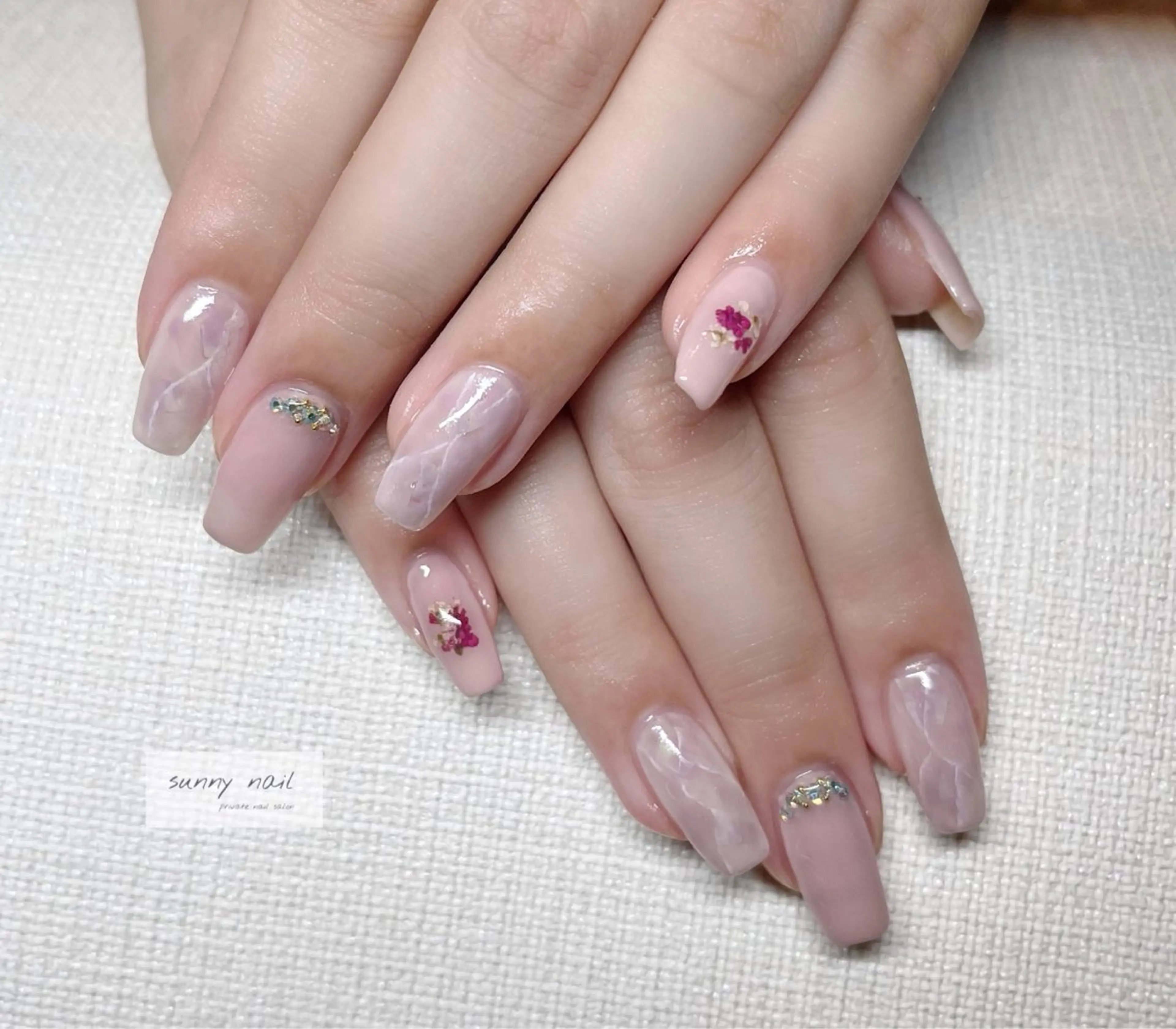 ネイル ピンク ピンクベージュ sunny nailのネイルデザイン