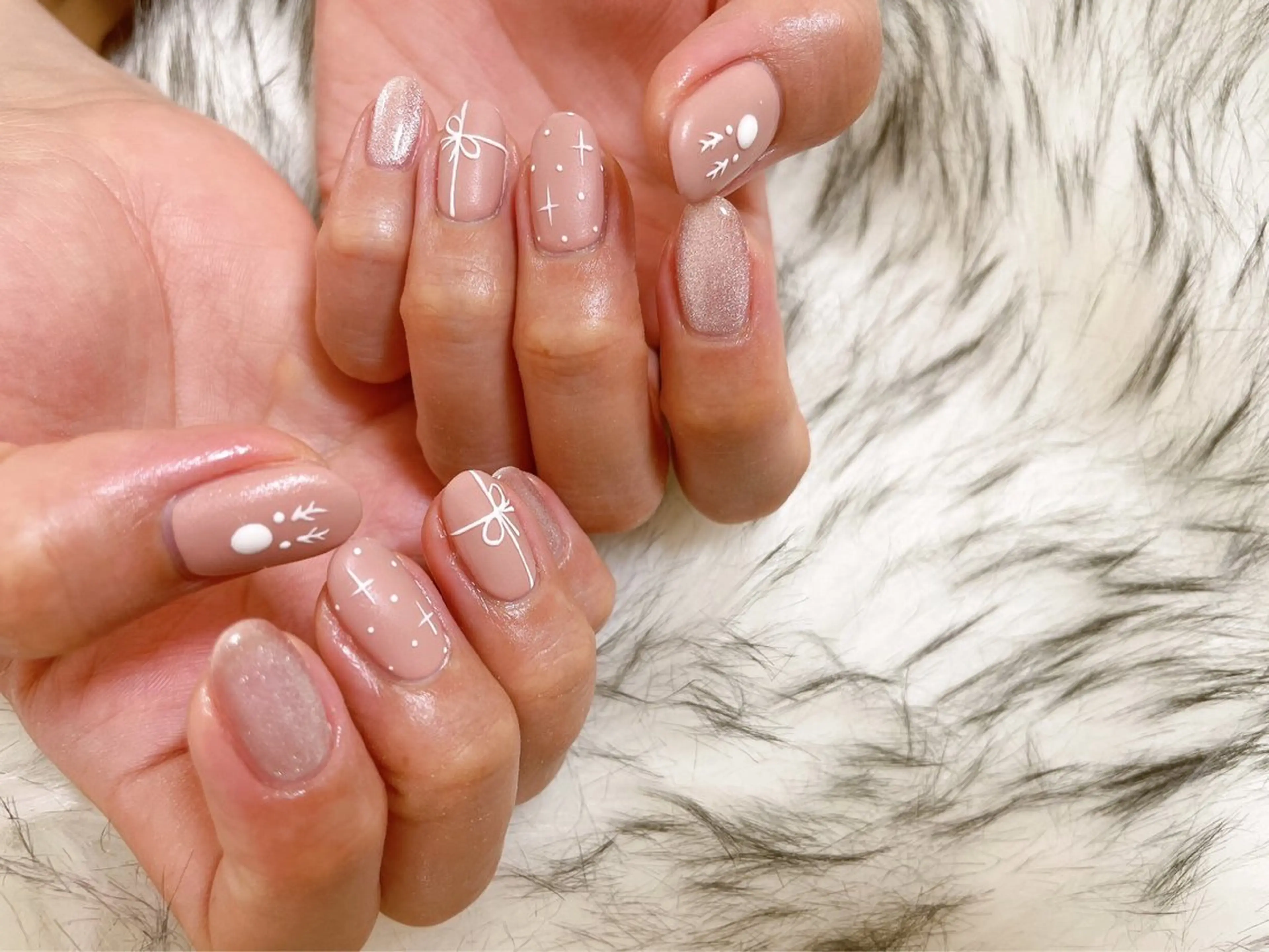 ネイル オーロラネイル フットネイル フレンチネイル ジェルネイル 韓国ネイル kiki nail 二子玉川のネイルデザイン