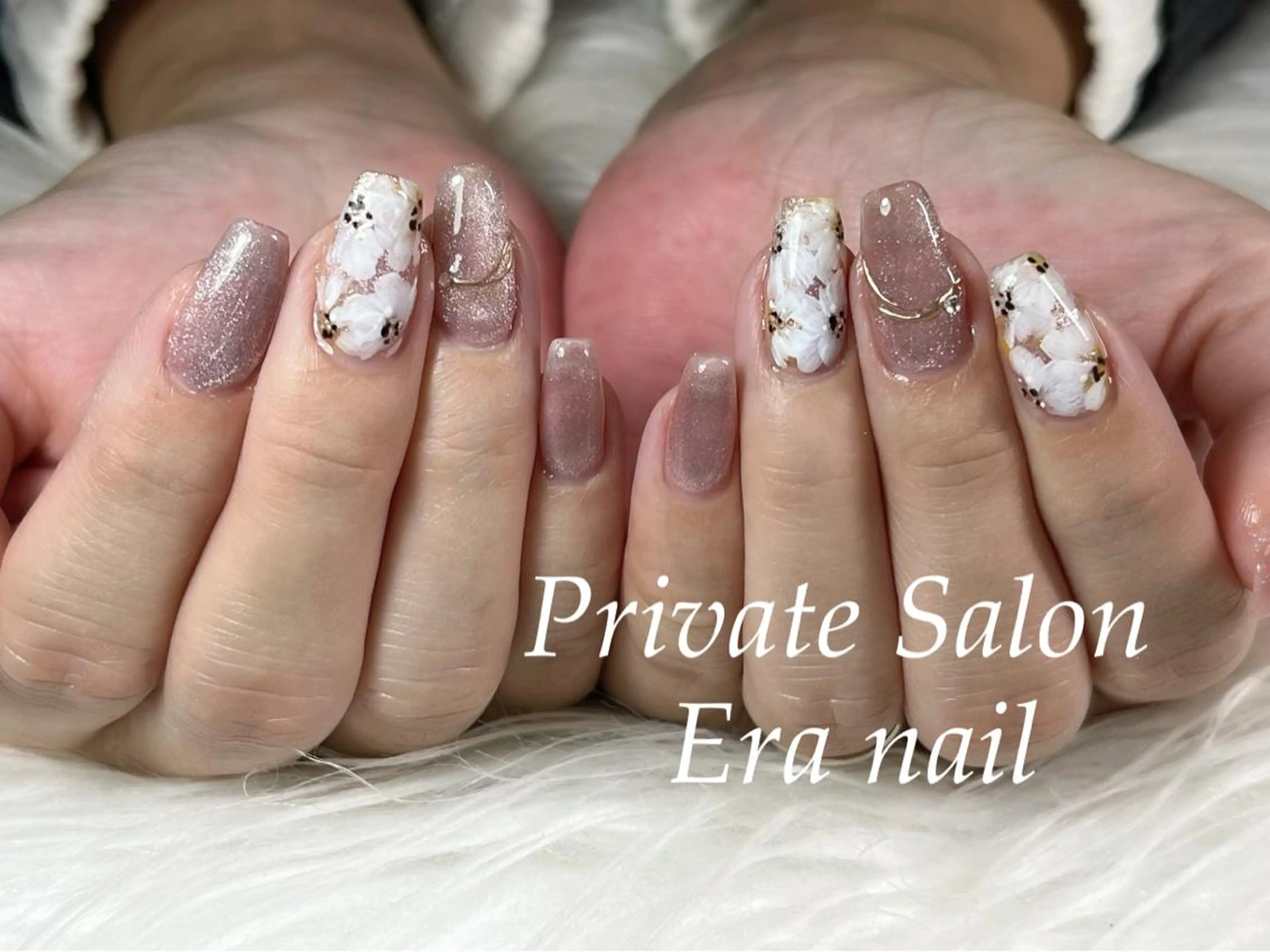 ネイル アートネイル フラワーネイル マグネットネイル Era nailのネイルデザイン