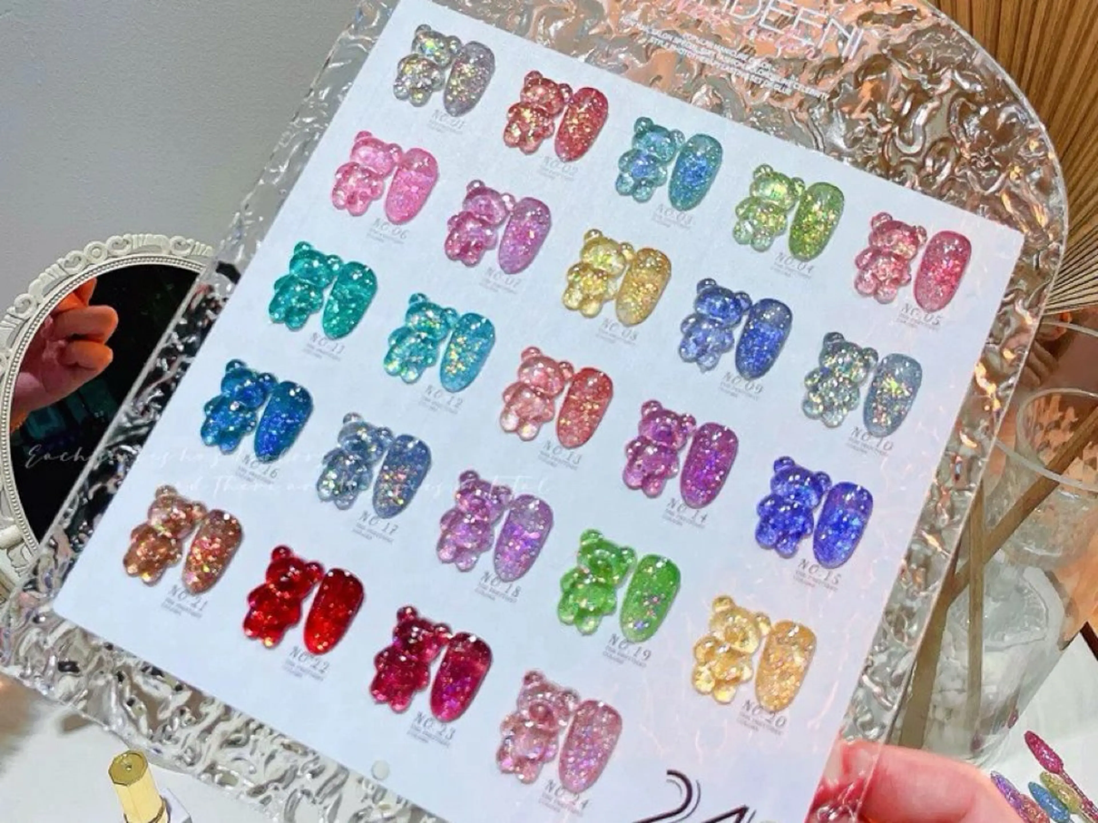 💖【自爪】キラキラ✨フラッシュネイル￥5000の写真