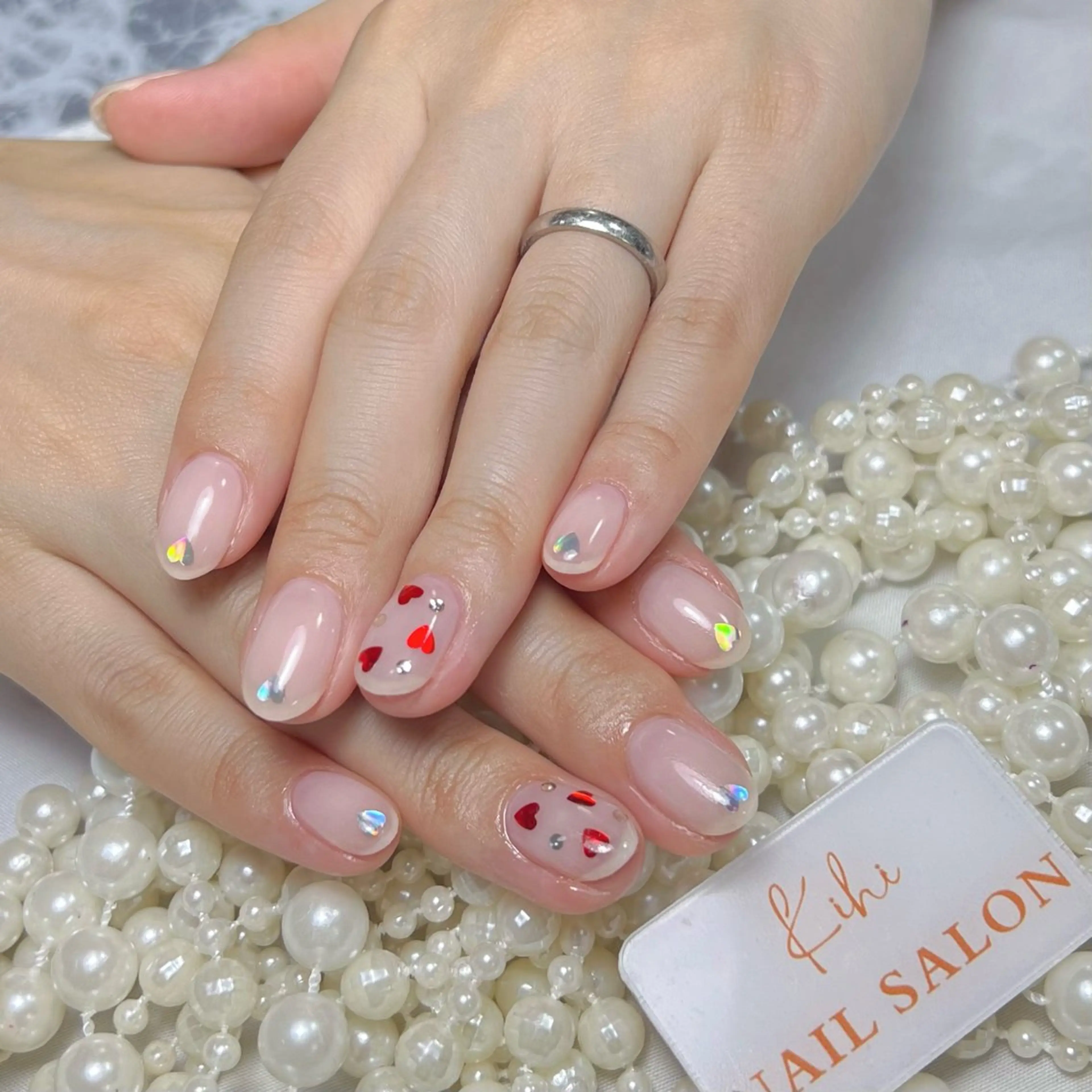 ネイル アートネイル フレンチネイル ジェルネイル グラデーション 韓国ネイル 村中 ハナのネイルデザイン