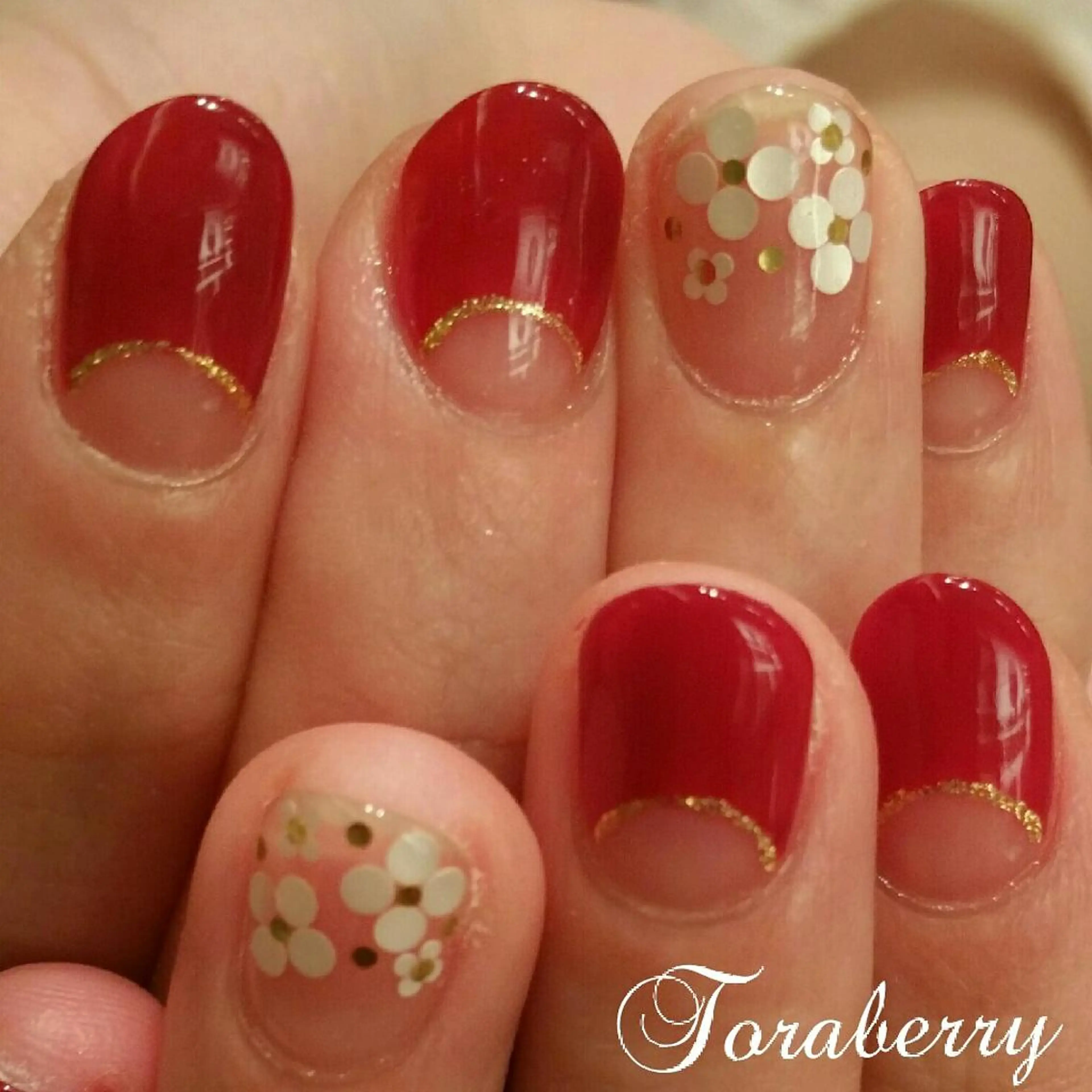 ネイル フレンチネイル 逆フレンチ ネイリスト なつみのネイルデザイン