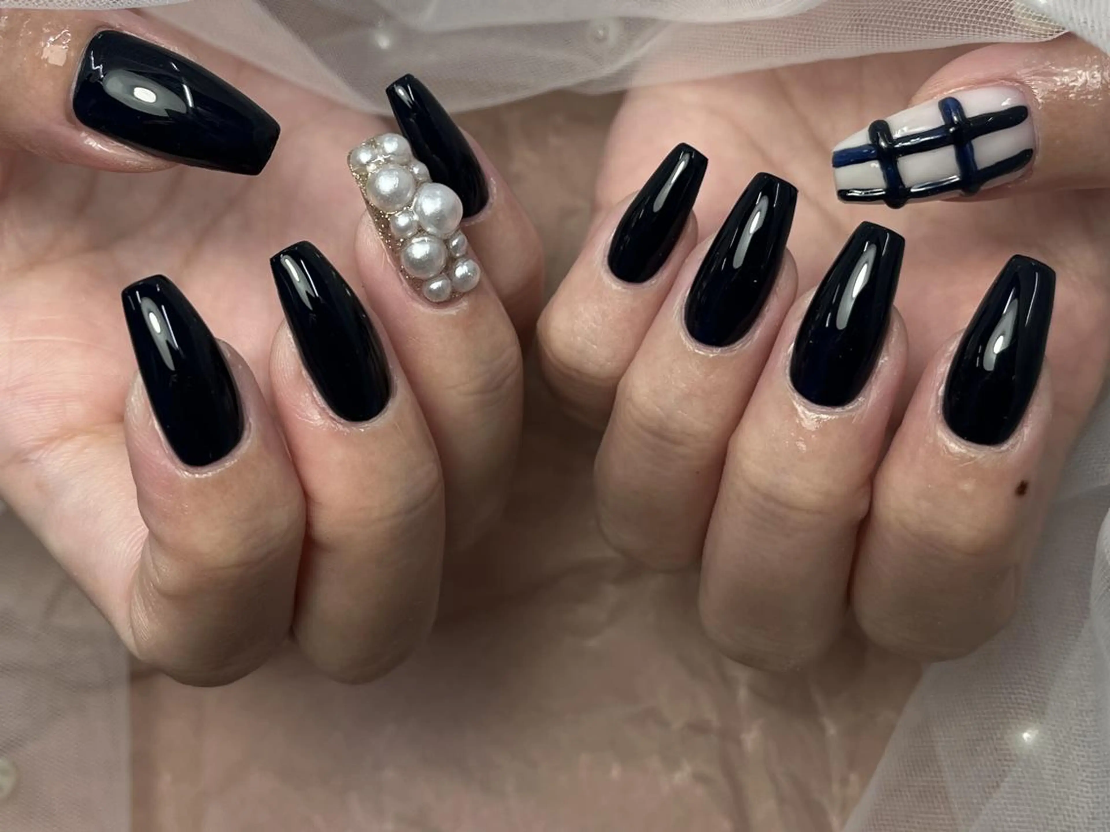 ワンカラー+42種から選べる2本アート\6800の写真