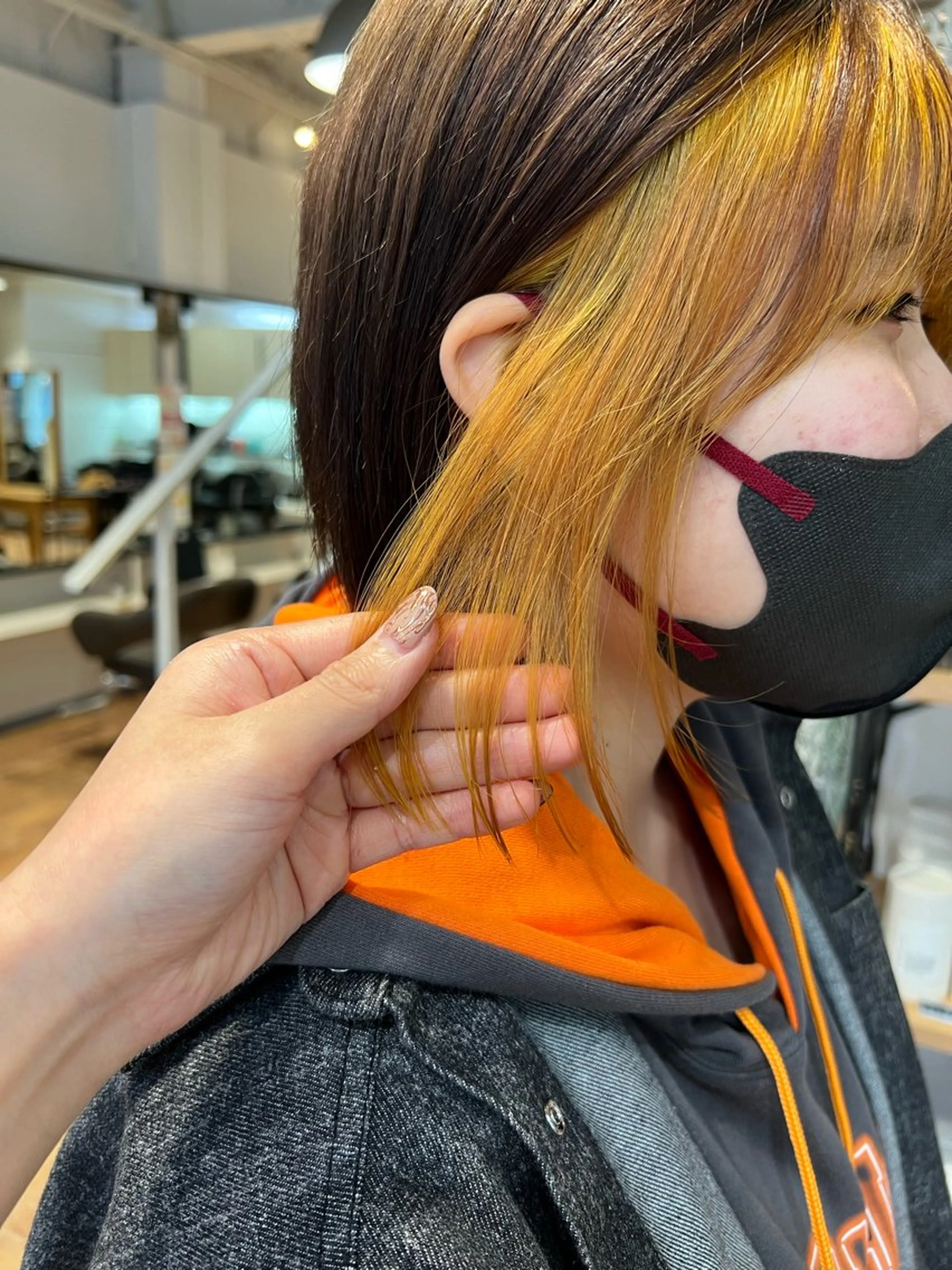 カラー ベージュカラー イエローカラー ヘアカラー トリートメント インナーカラー♡ Nanakoのヘアスタイル