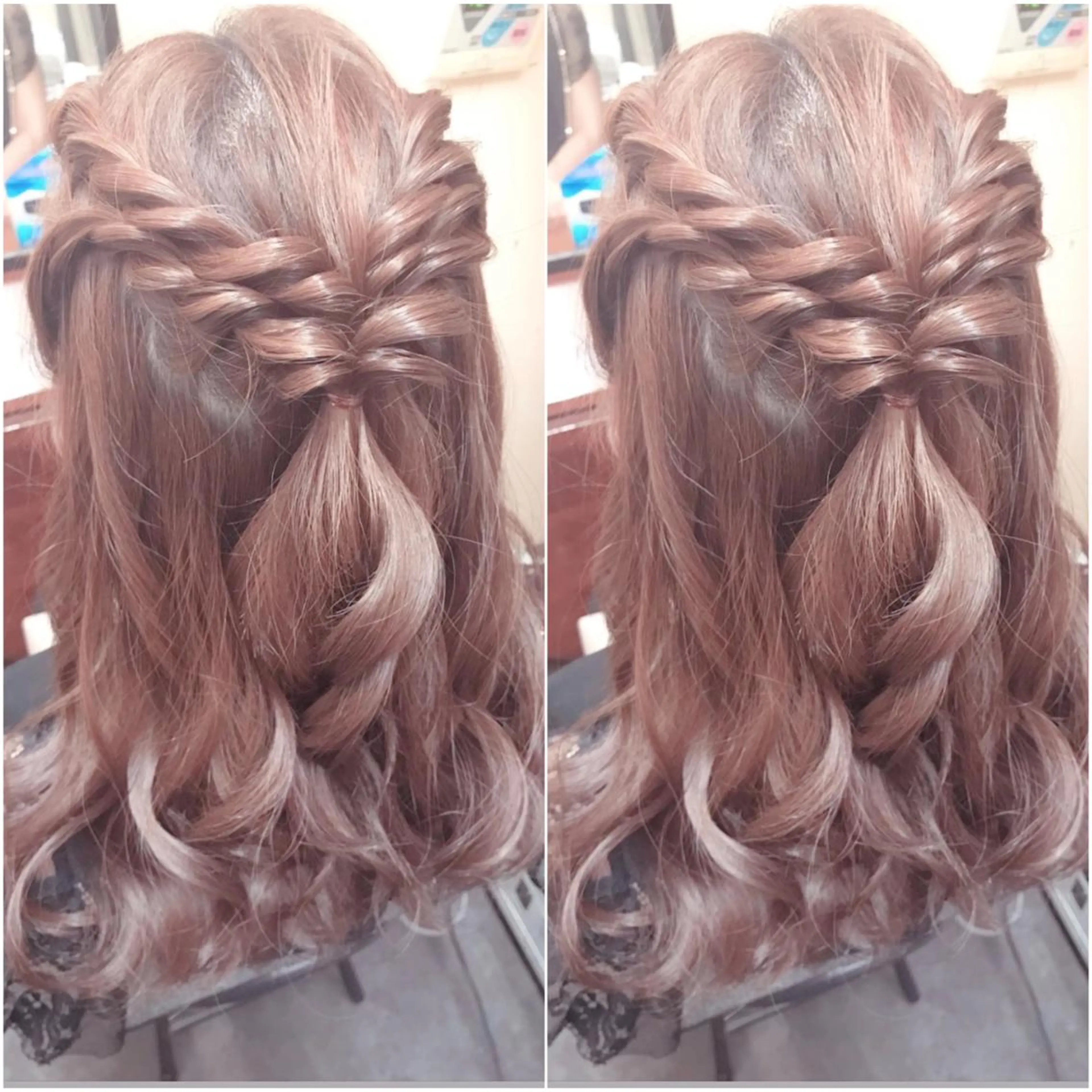 セミロング ヘアアレンジ 全席個室 暖色カラー Zina松園優香🌸のヘアスタイル