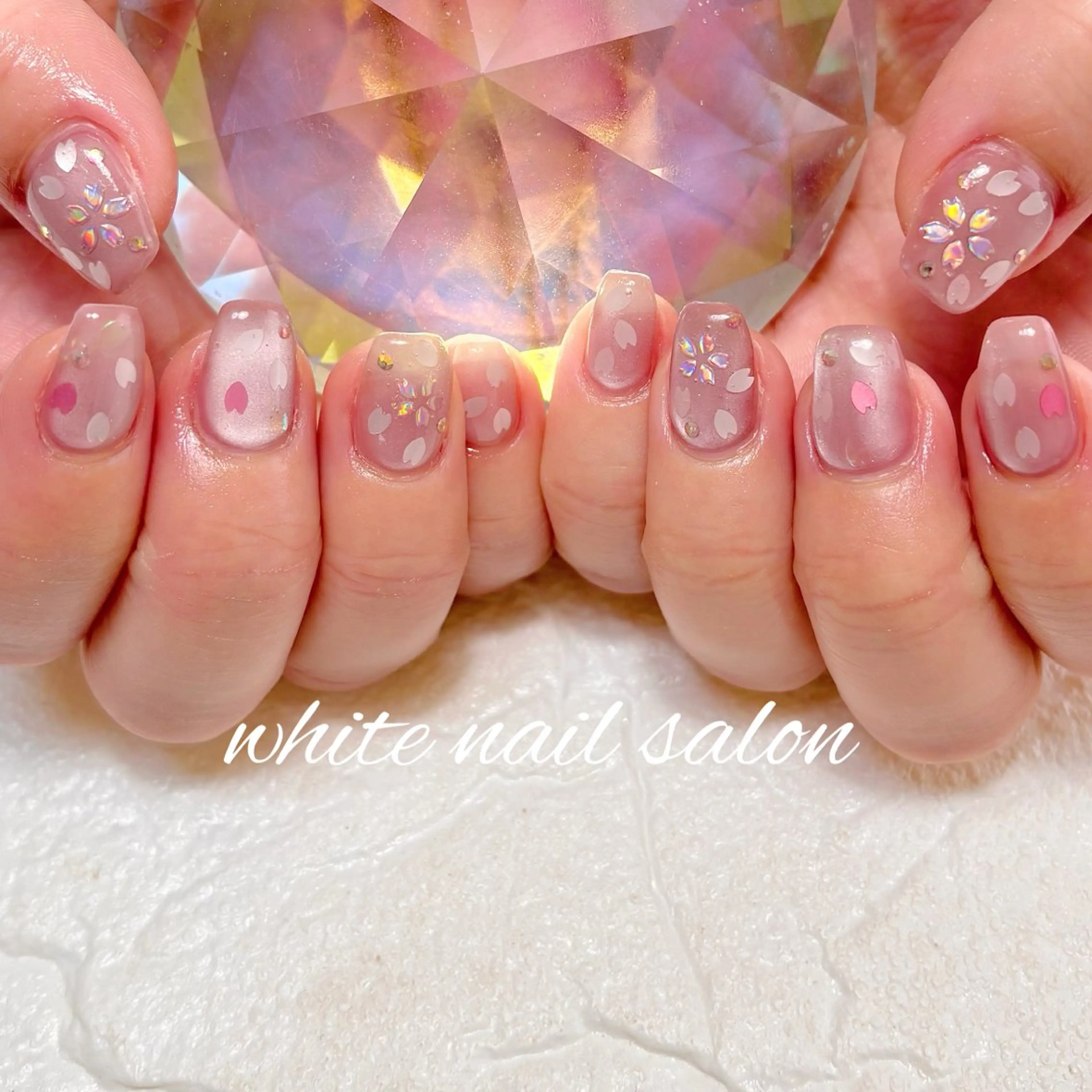 ネイル フットネイル ラメ(グリッター) ハンドネイル white nail salonのネイルデザイン