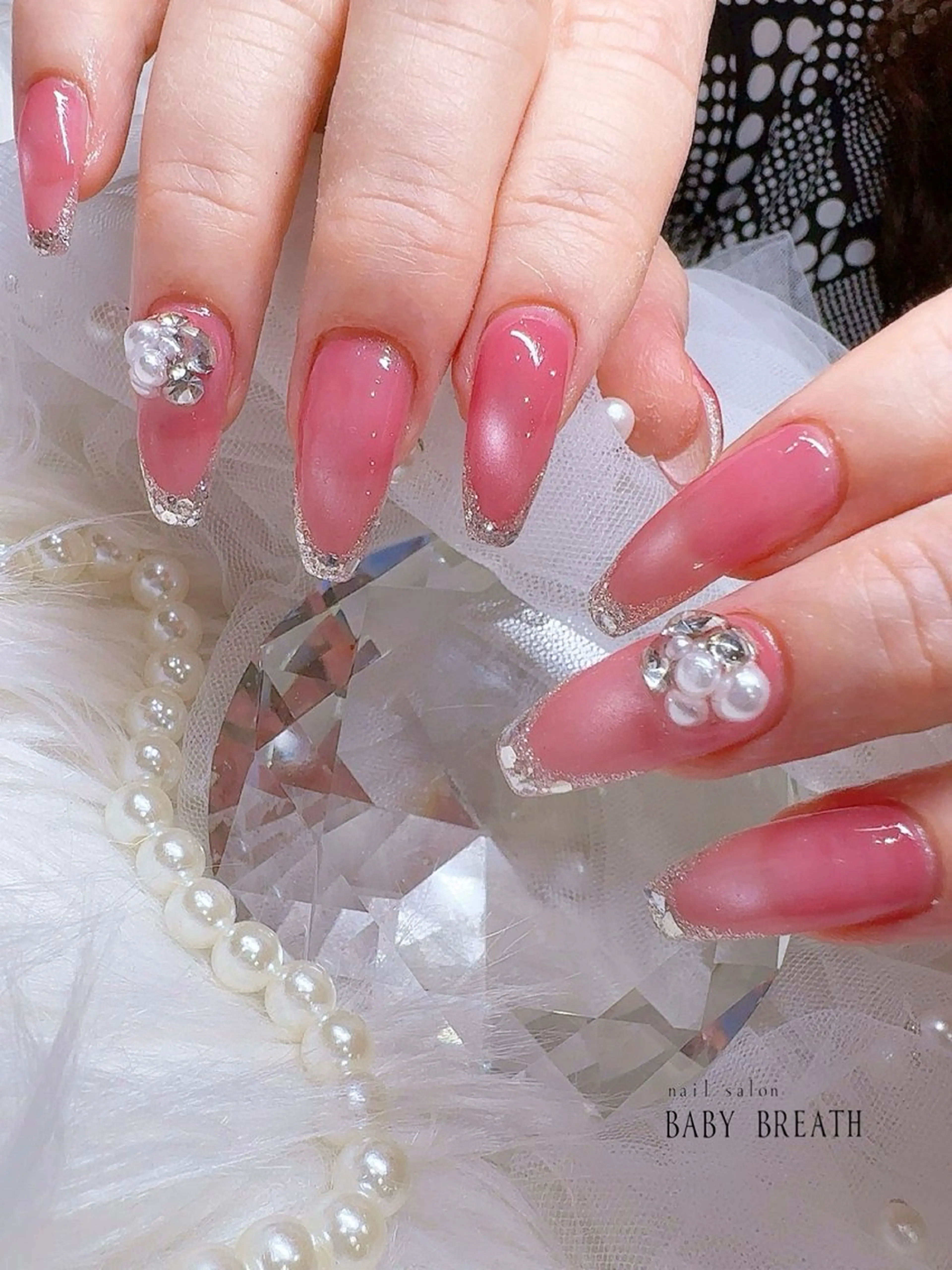 ネイル アートネイル フラッシュネイル フットネイル グラデーション ラメ(グリッター) ハンドネイル BABY  BREATH所属・y natsumiのネイルデザイン