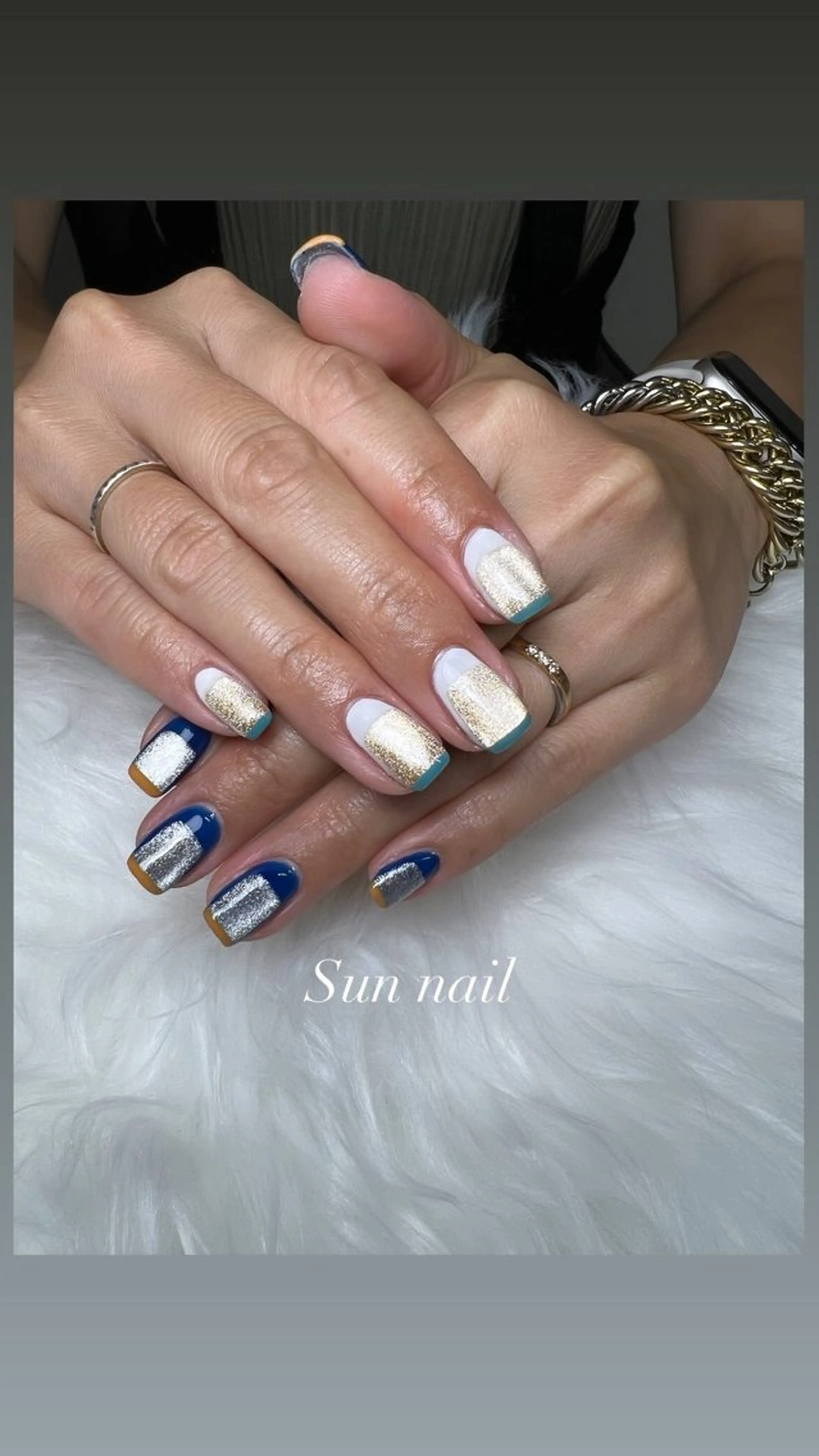 ネイル マグネットネイル ハンドネイル フットネイル Sun nail ...ayaのネイルデザイン