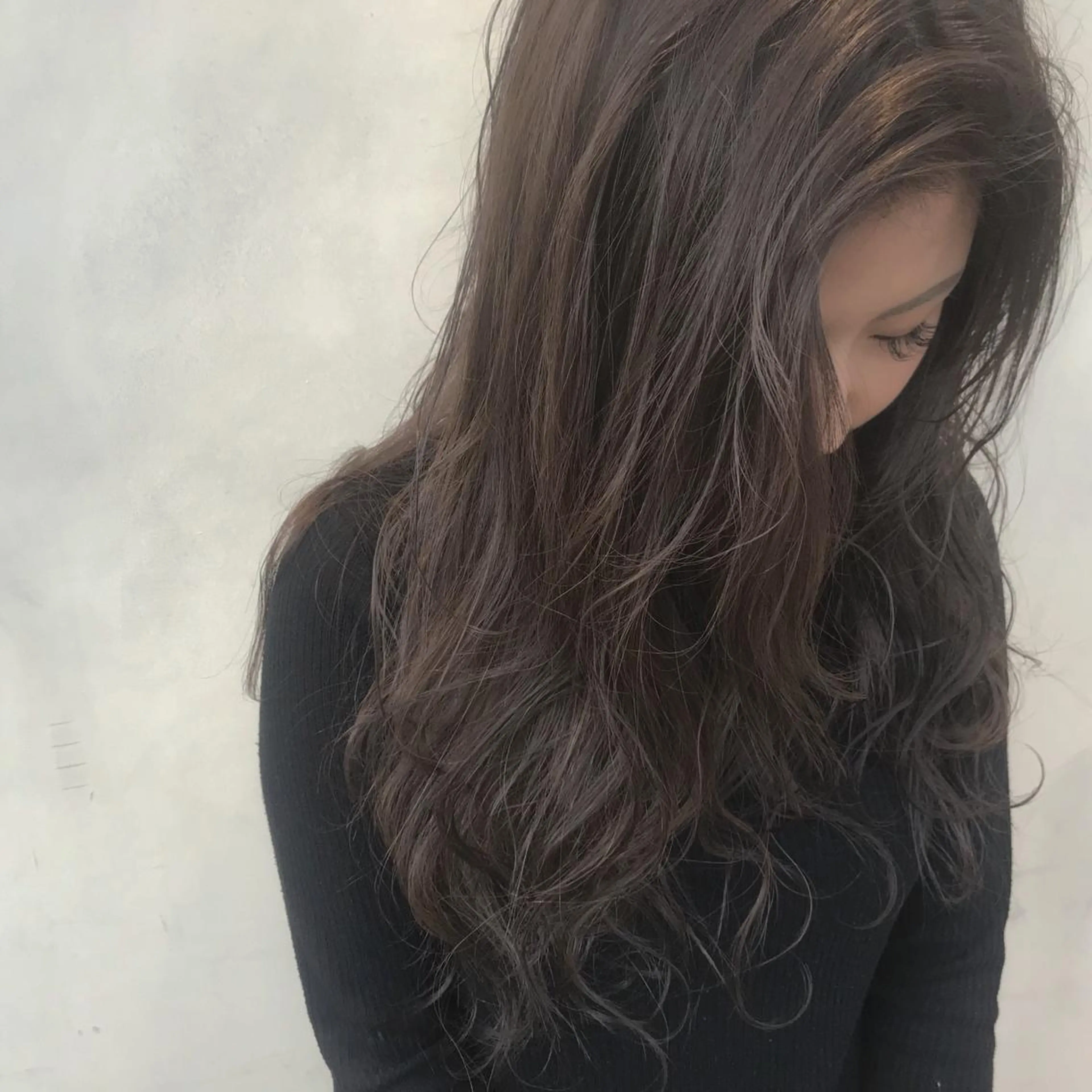 ミディアム カラー グレージュ 艶髪育成サロン 京橋　shinのヘアスタイル