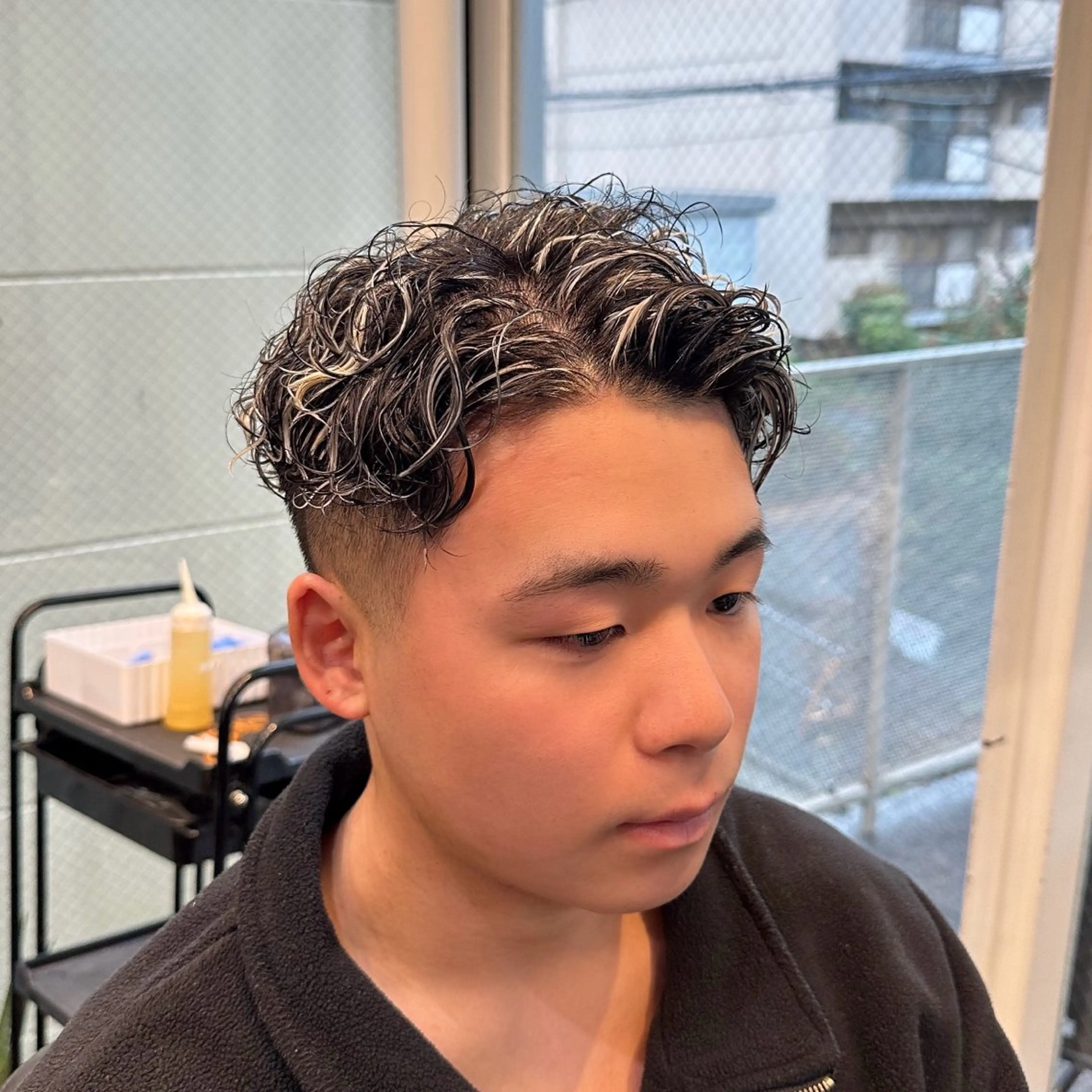 ショート カラー パーマ メンズ カット ヘアカラー ツイスパ/メンズ パーマ/歩夢のヘアスタイル