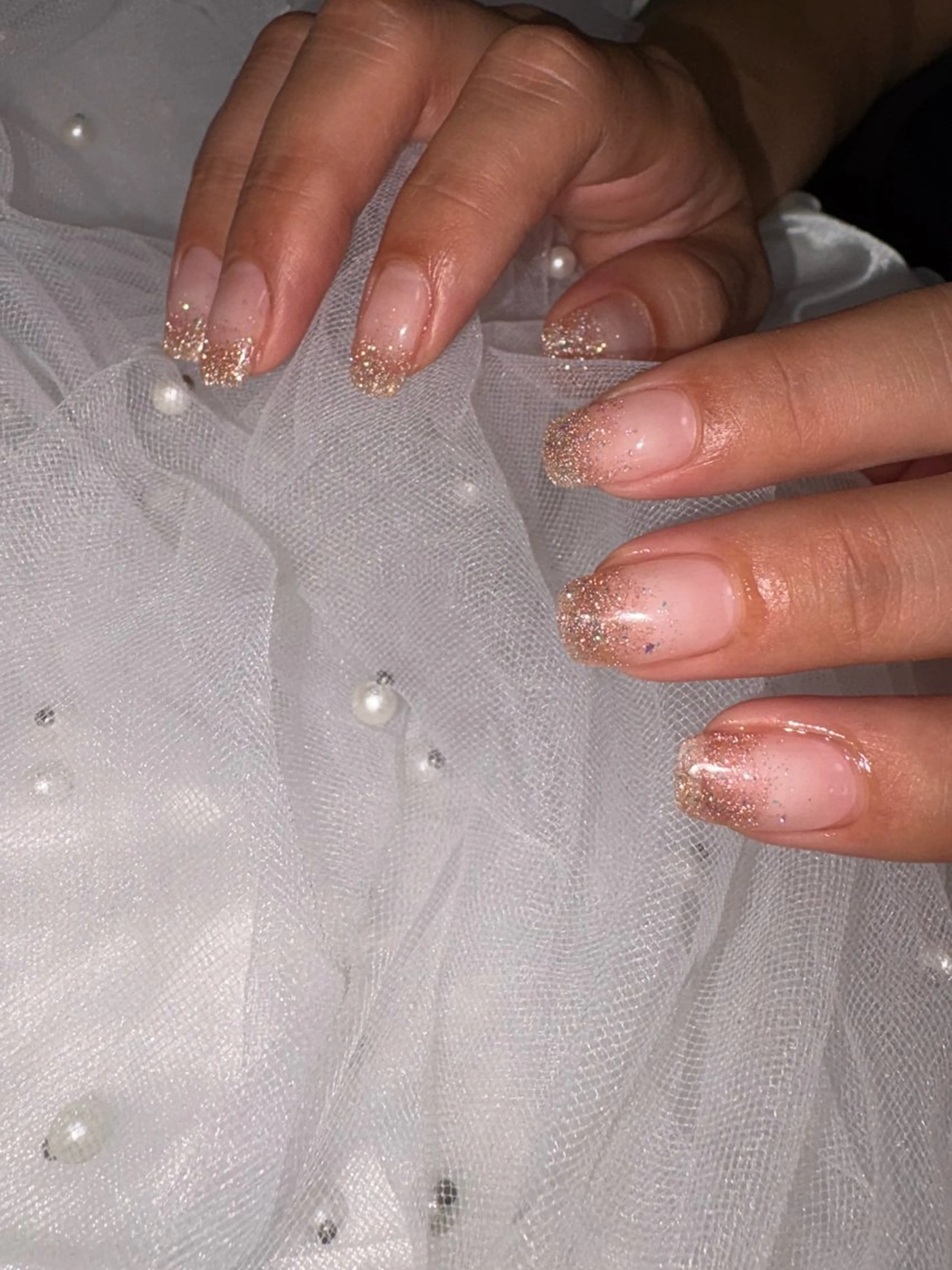 ネイル フラッシュネイル グラデーション ラメ(グリッター) ラメグラデーション ハンドネイル salon de Belleのネイルデザイン