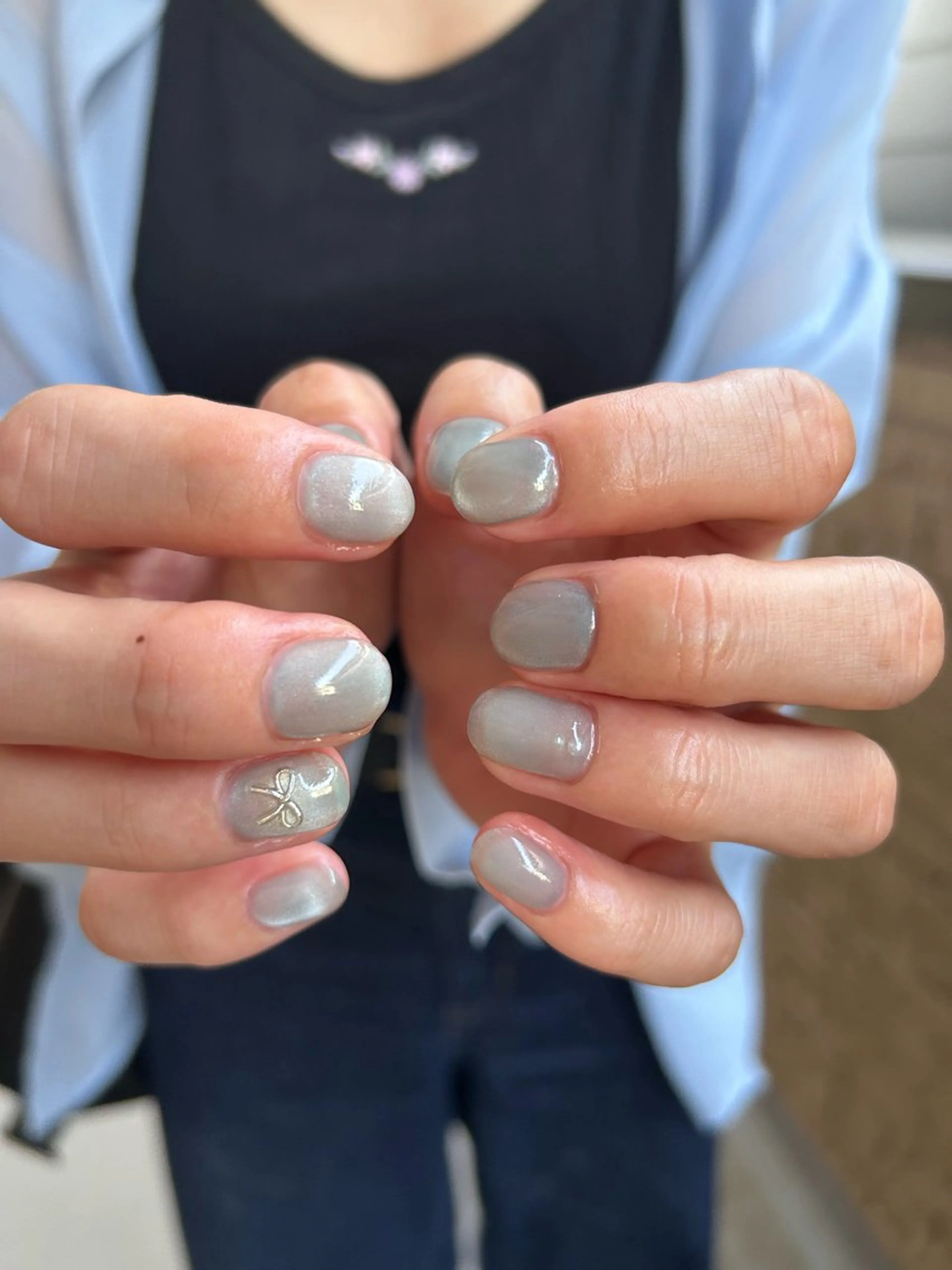 ネイル ブルー ハンドネイル 自宅サロン♡ Mamiのネイルデザイン