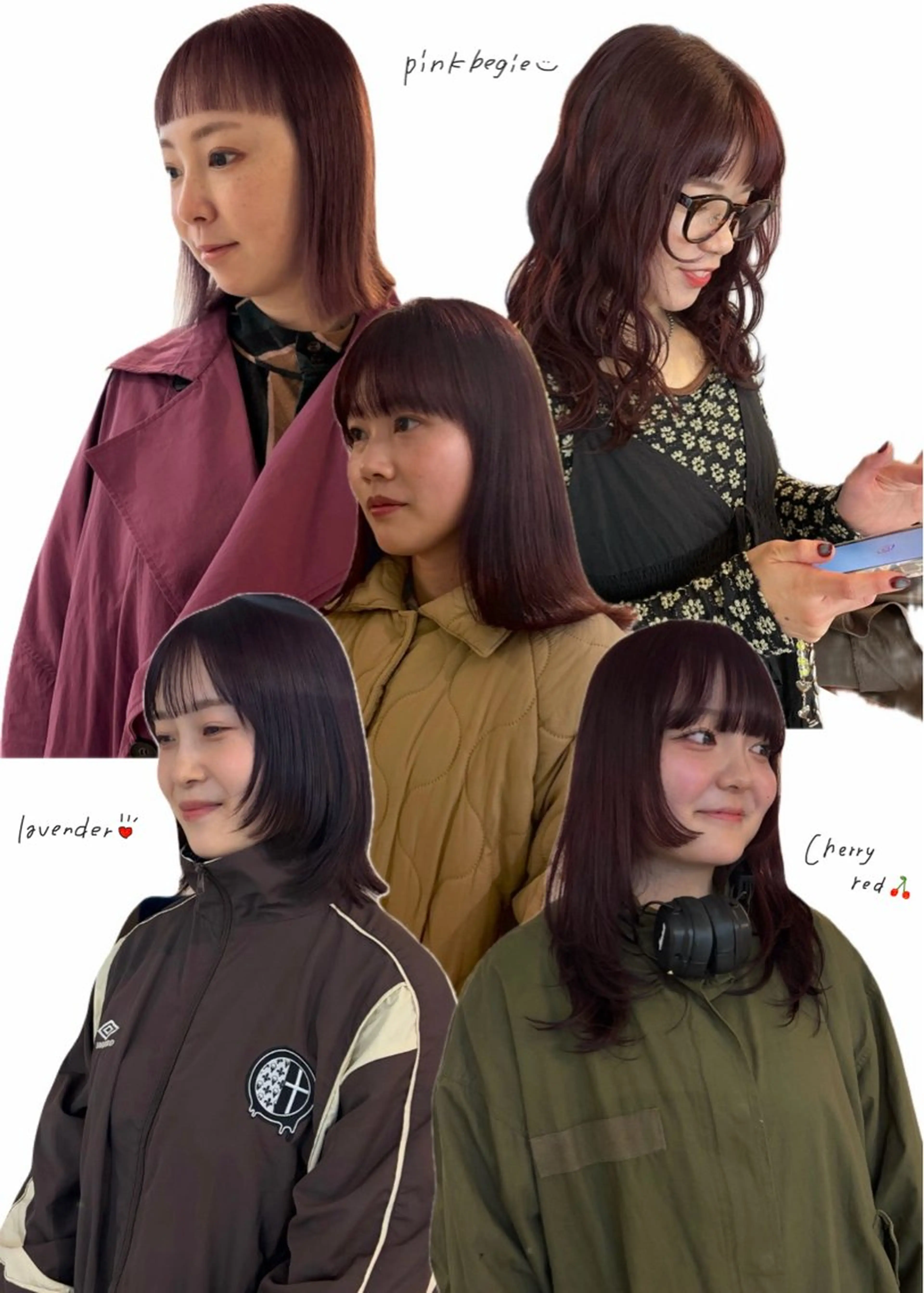 ミディアム カット ヘアカラー トリートメント 横浜美容室LINE /古賀紅音🍃のヘアスタイル