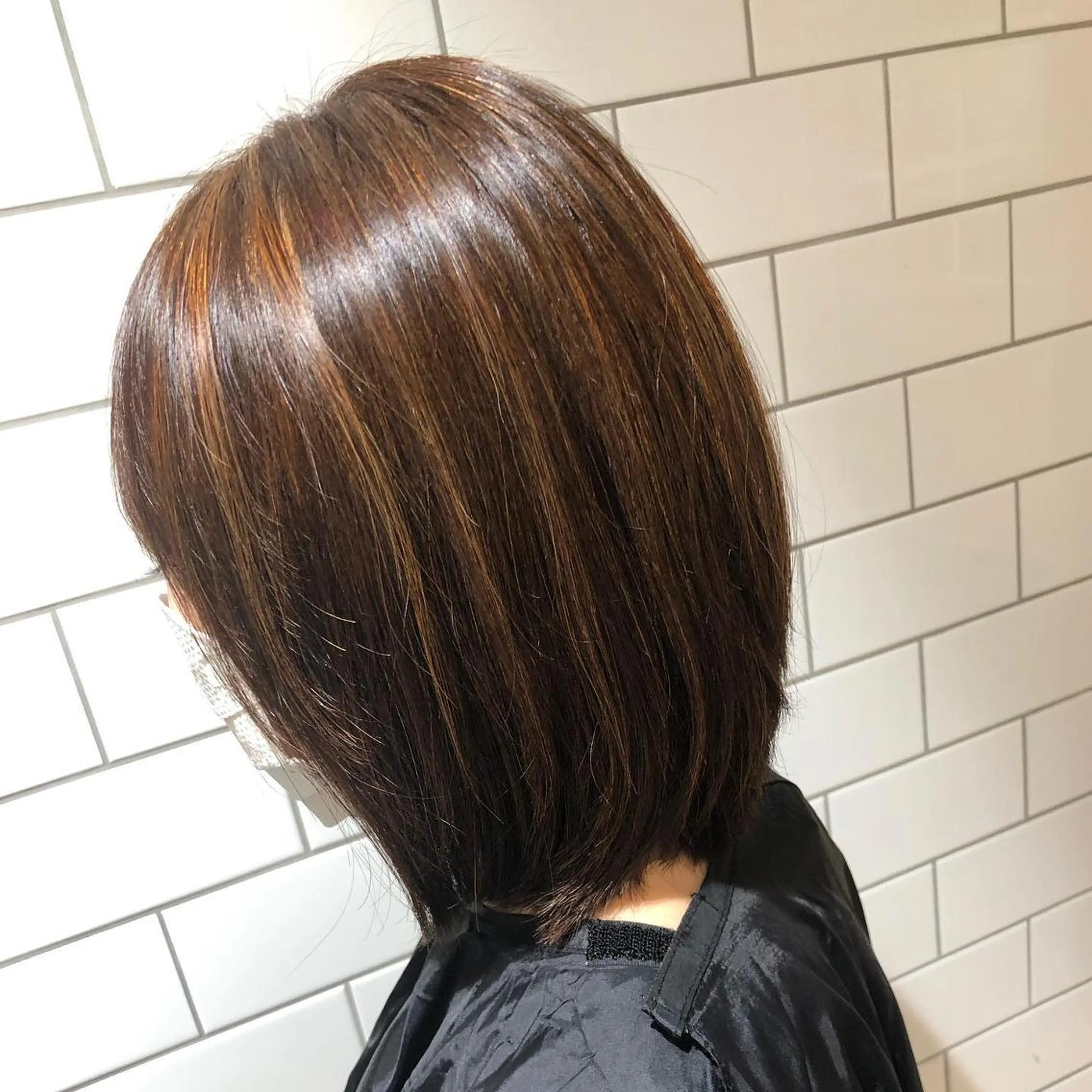 ミディアム カラー ハイライトカラー ハイライト -5歳大人ﾊｲﾗｲﾄ ✨津嘉山のヘアスタイル