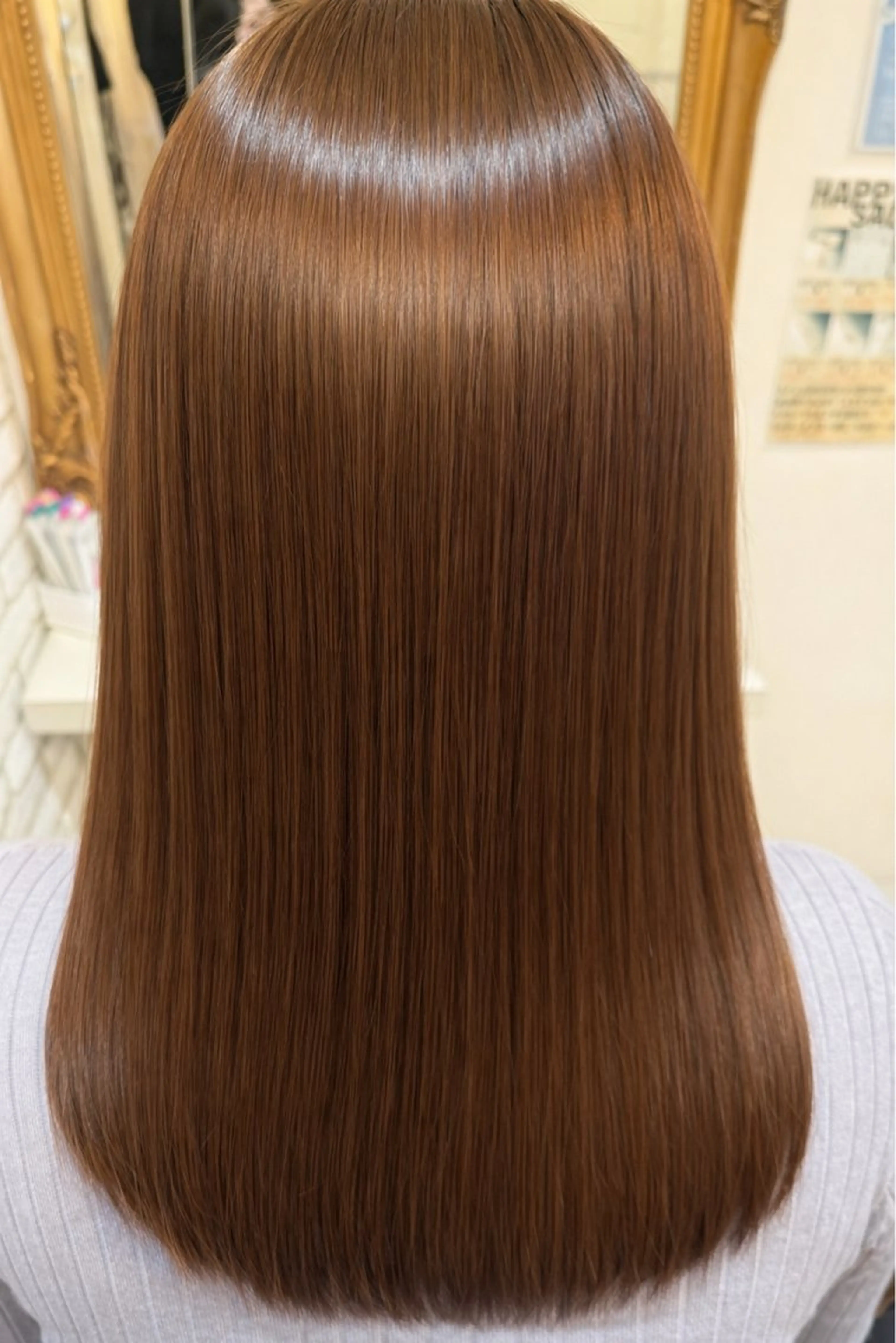 1・2月限定🧸艶髪ワンカラー+2stepTR+超音波アイロン付き💛オリーブ・ベージュ・イエベカラー髪質改善の写真