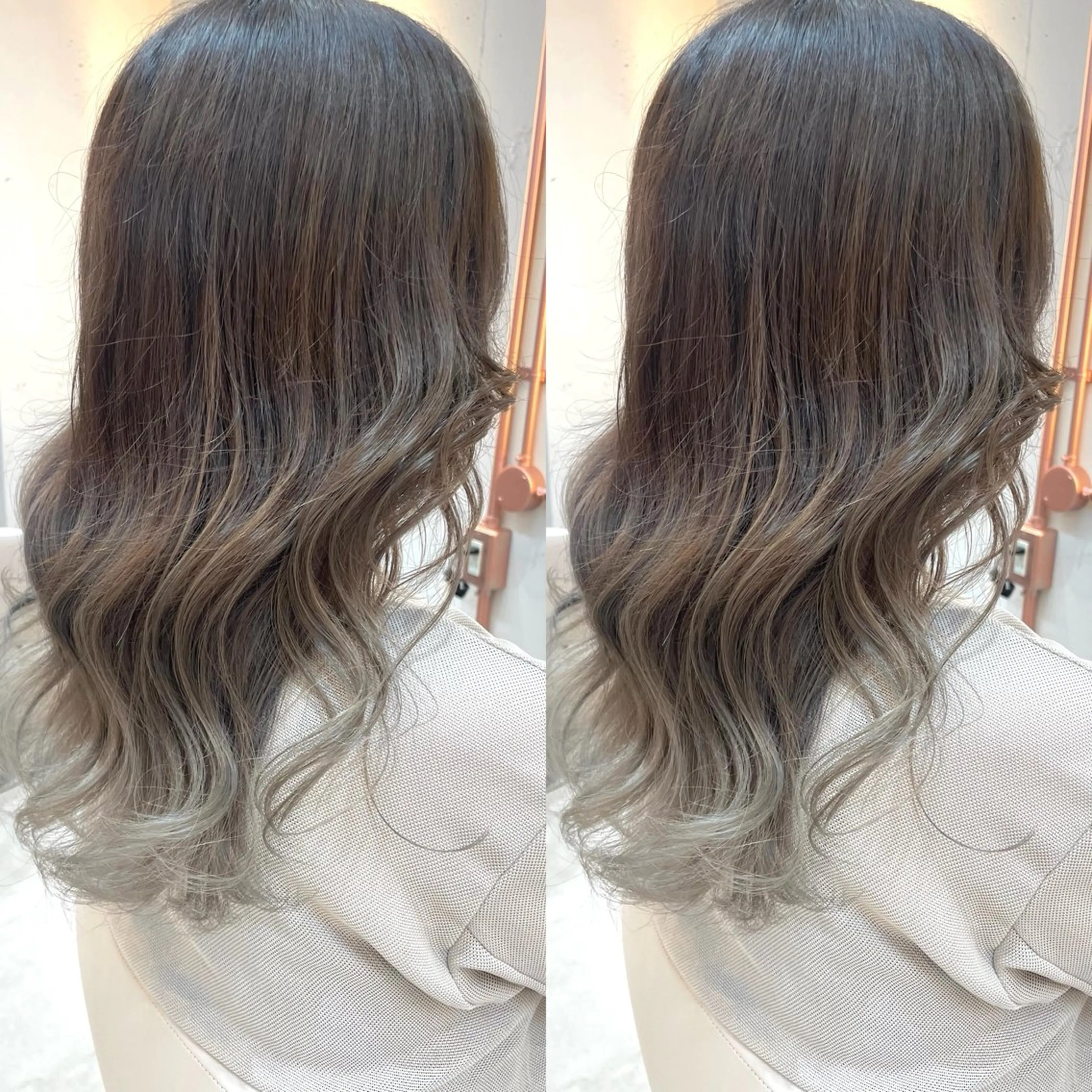 ロング カラー カット ヘアカラー トリートメント ヘアセット ブリーチ無しダブル カラー🦕まどかのヘアスタイル