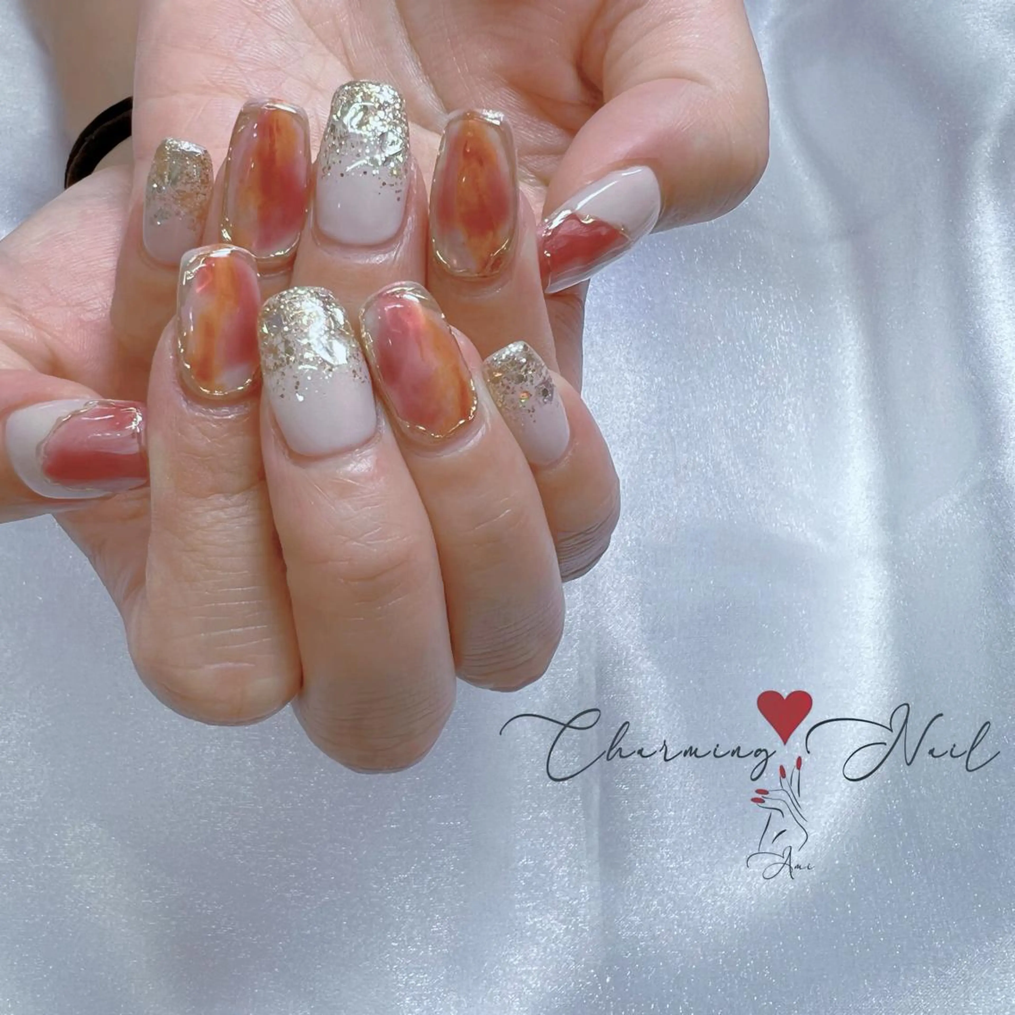 ネイル キラキラネイル ラメ(グリッター) ミラーネイル 持ち込み ニュアンスネイル Charming❤️Nail所属・Nailist Amiのその他イメージ