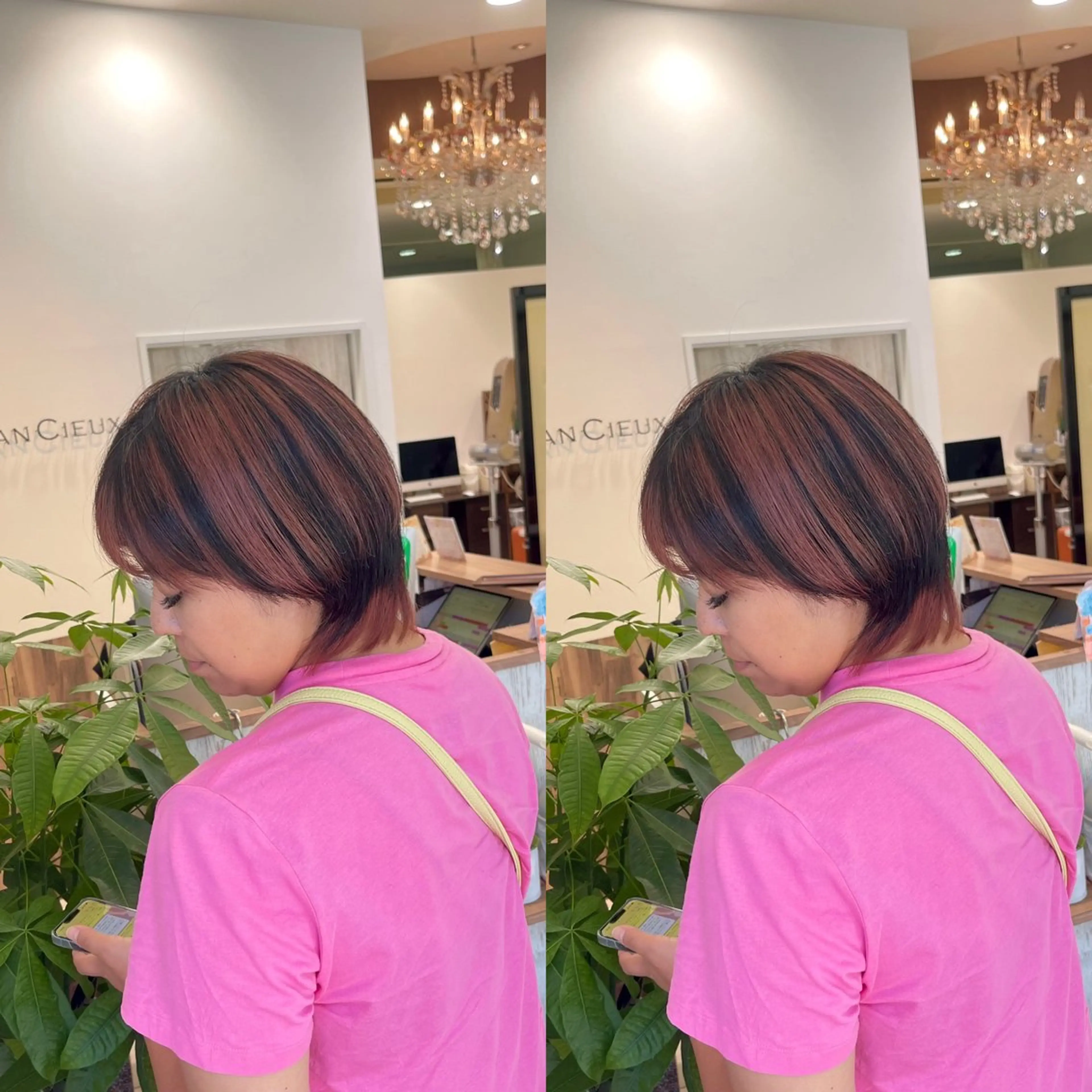 ショート カット ヘアカラー Y Uのヘアスタイル