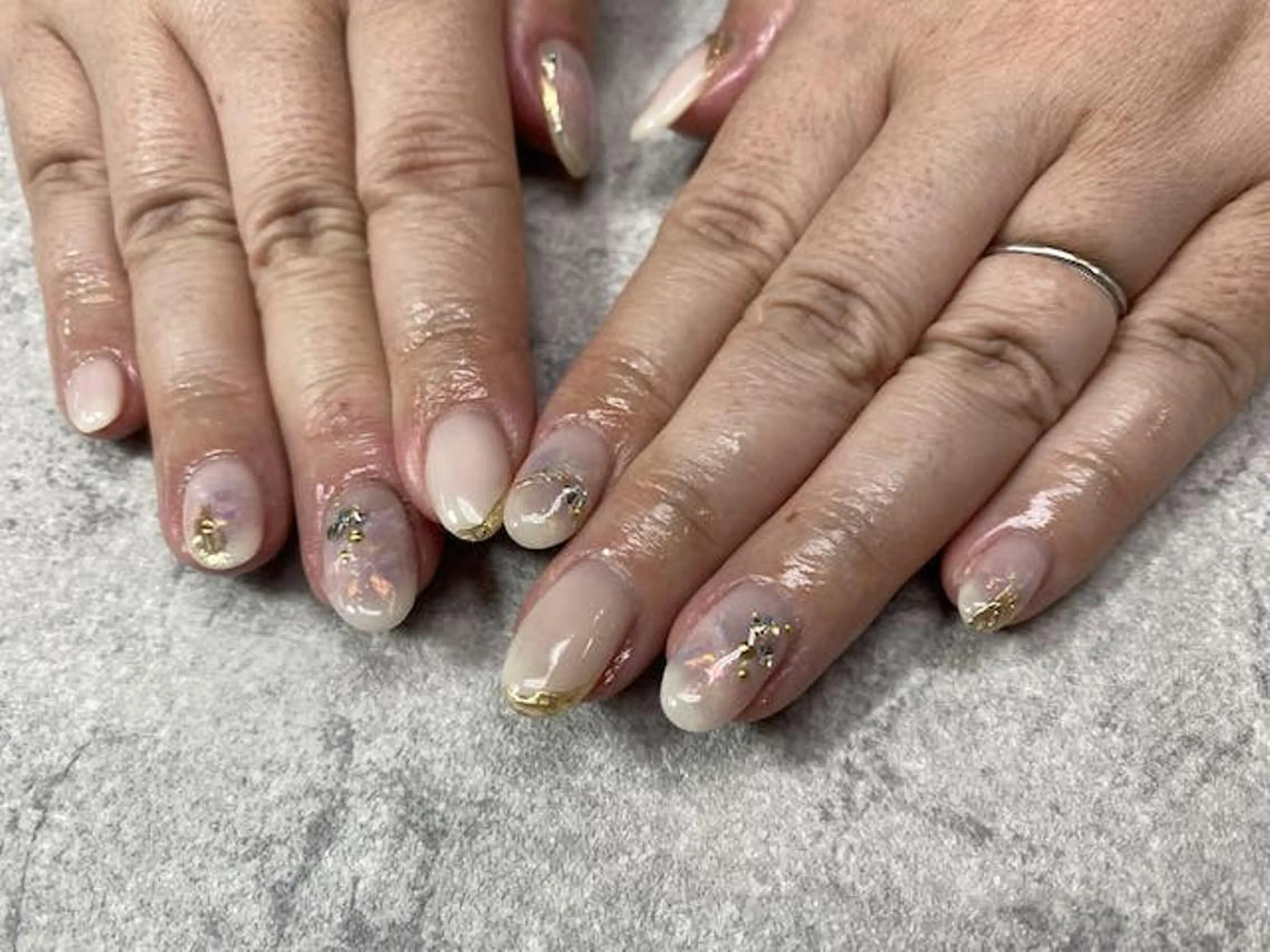 ネイル アートネイル オーロラネイル イースター ジェルネイル 大理石ネイル(マーブル) ハンドネイル ハンドケア FASTNAIL PLUS 新宿店のネイルデザイン