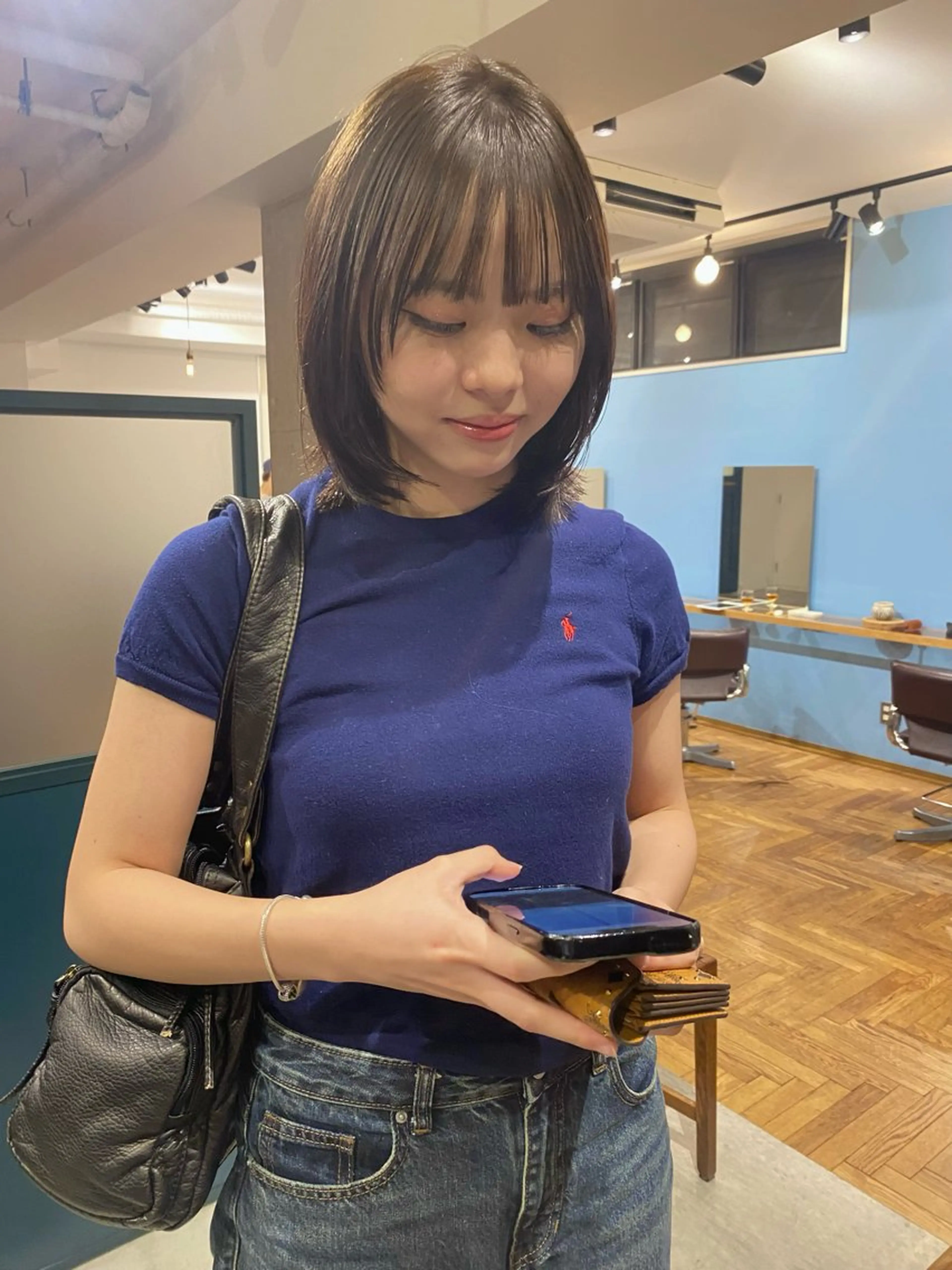 ミディアム YUUKI/ボブ パーマ.レイヤーのヘアスタイル