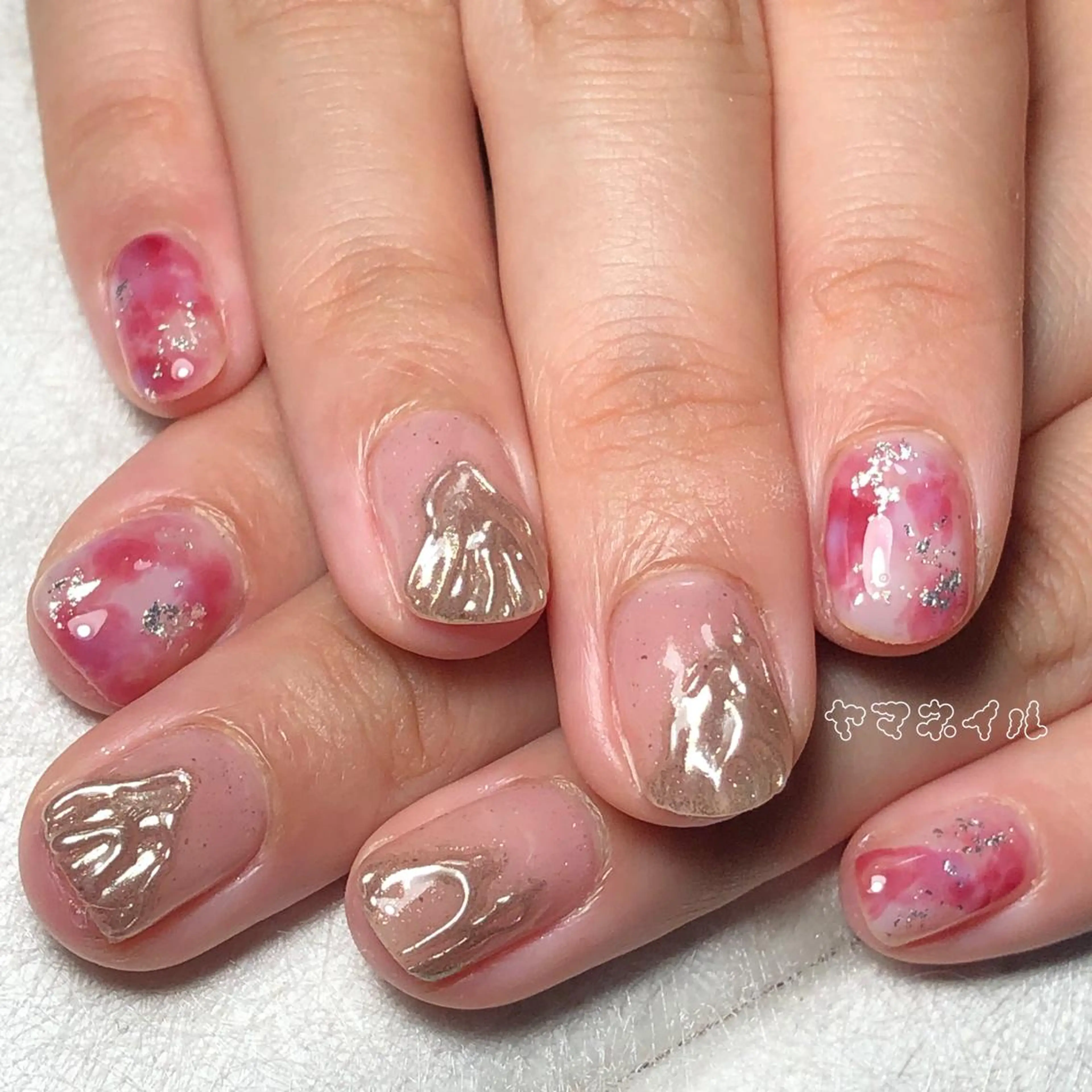 ネイル ニュアンスネイル ネイル＆毛穴洗浄 ヤマネイル 山根のネイルデザイン