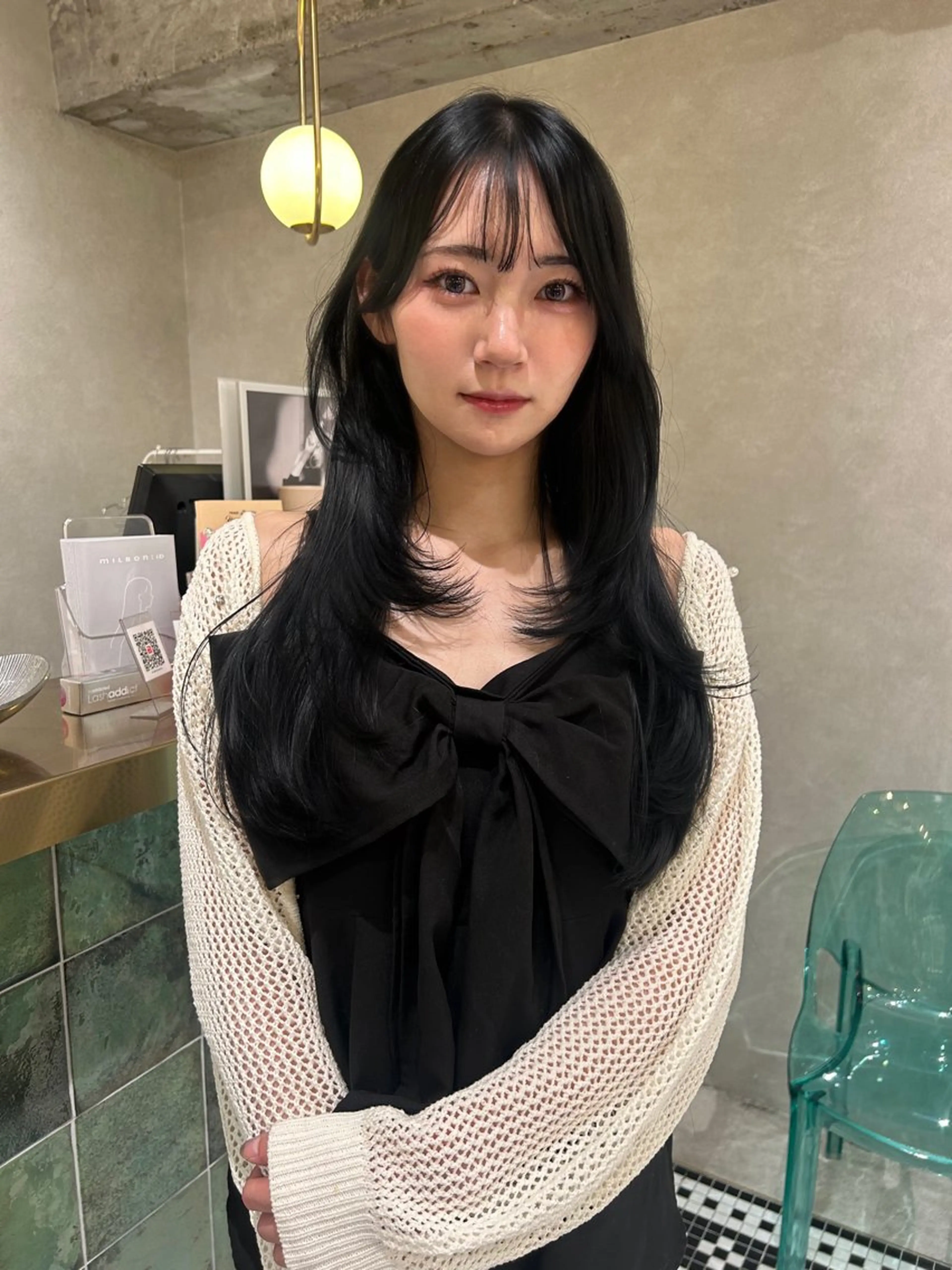 ロング 艶カラー レイヤーカット ゆめのヘアスタイル
