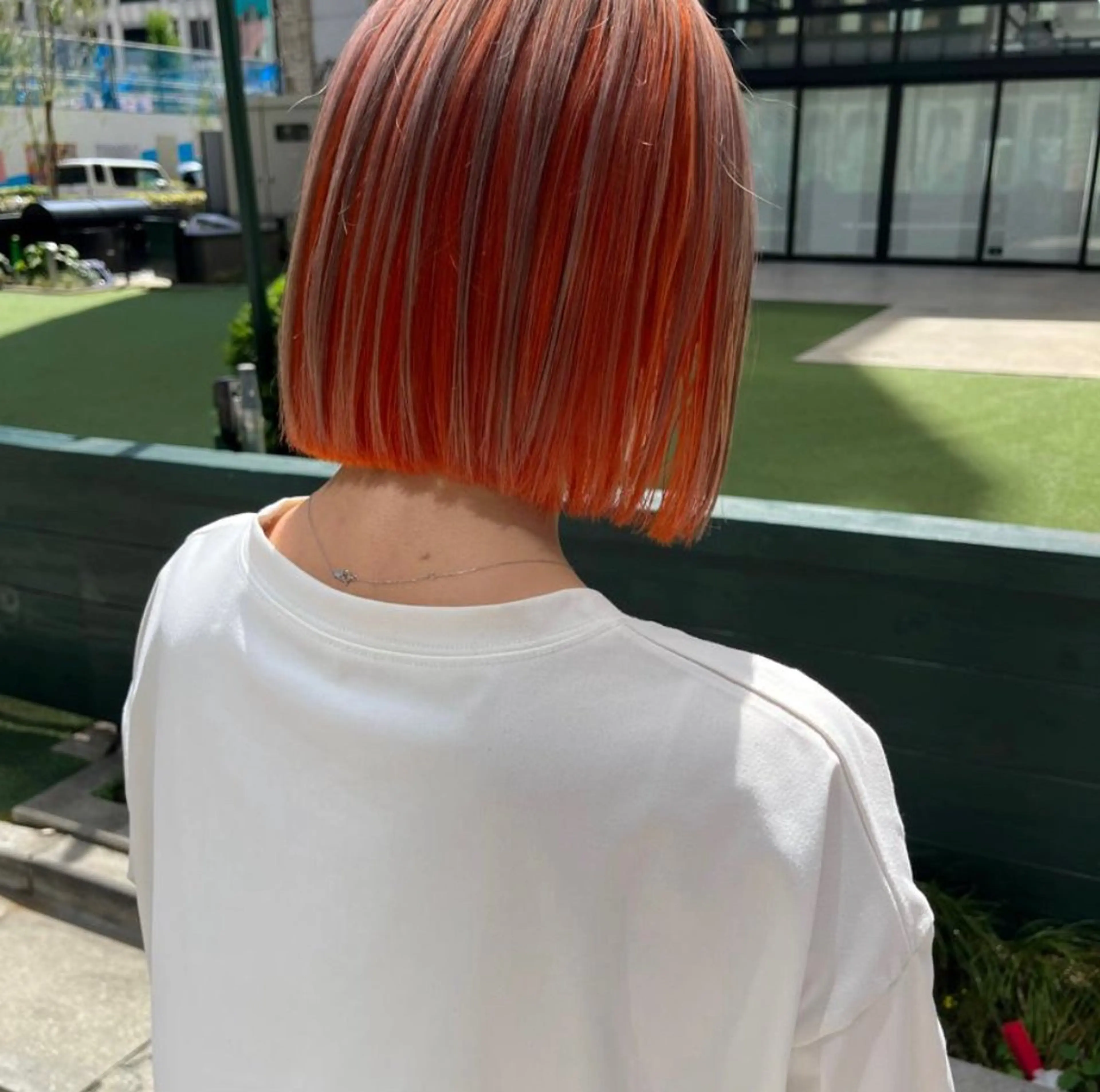 ミディアム カラー ボブ 銀座/MINX 宇都 愛梨/デザインカットのヘアスタイル