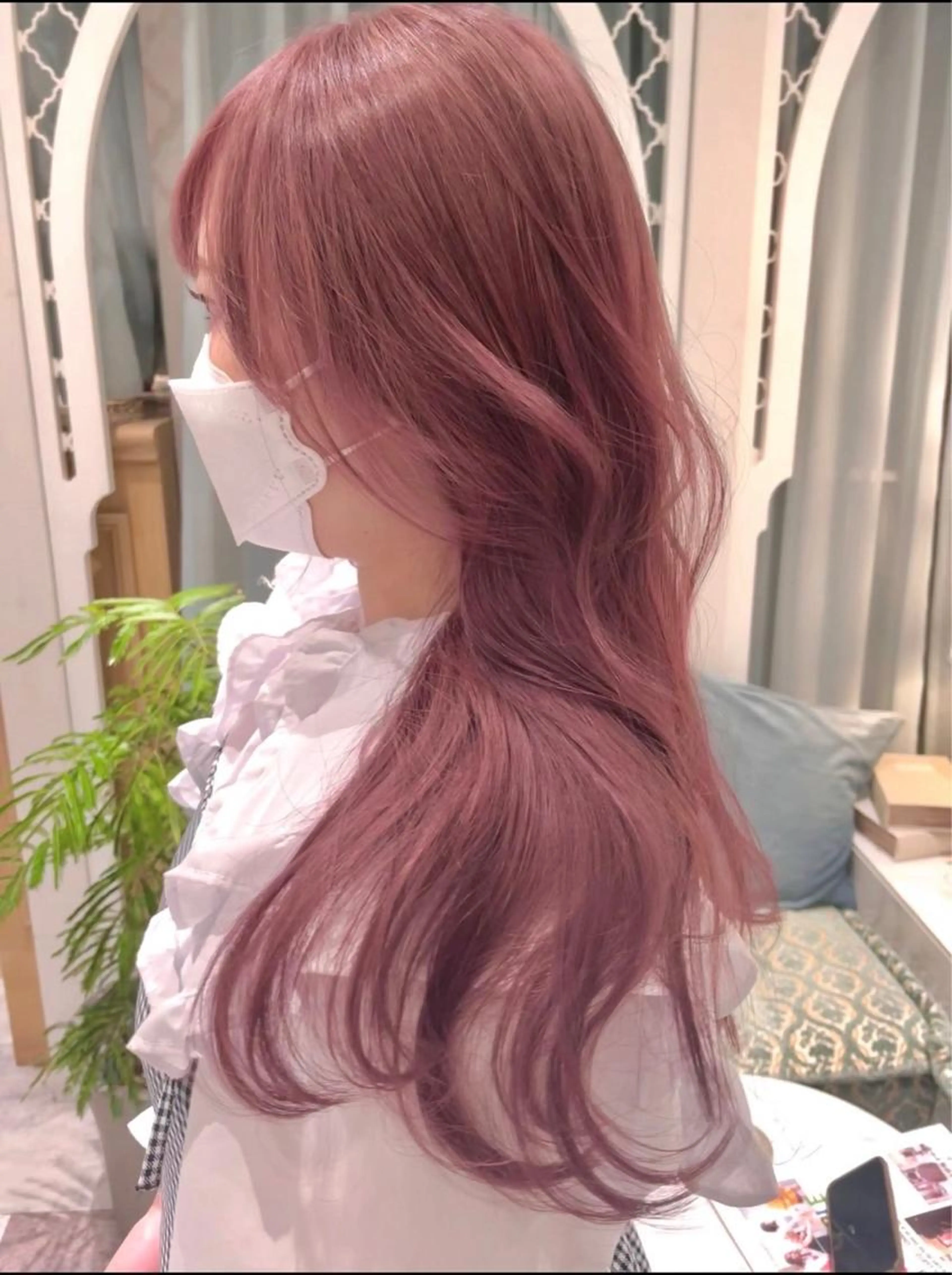 【ケアブリーチ使用✨ハイトーンブリーチカラー❤】ダメージレス🤎1ブリーチ+艶カラー+髪質改善スチームトリートメント✨の写真