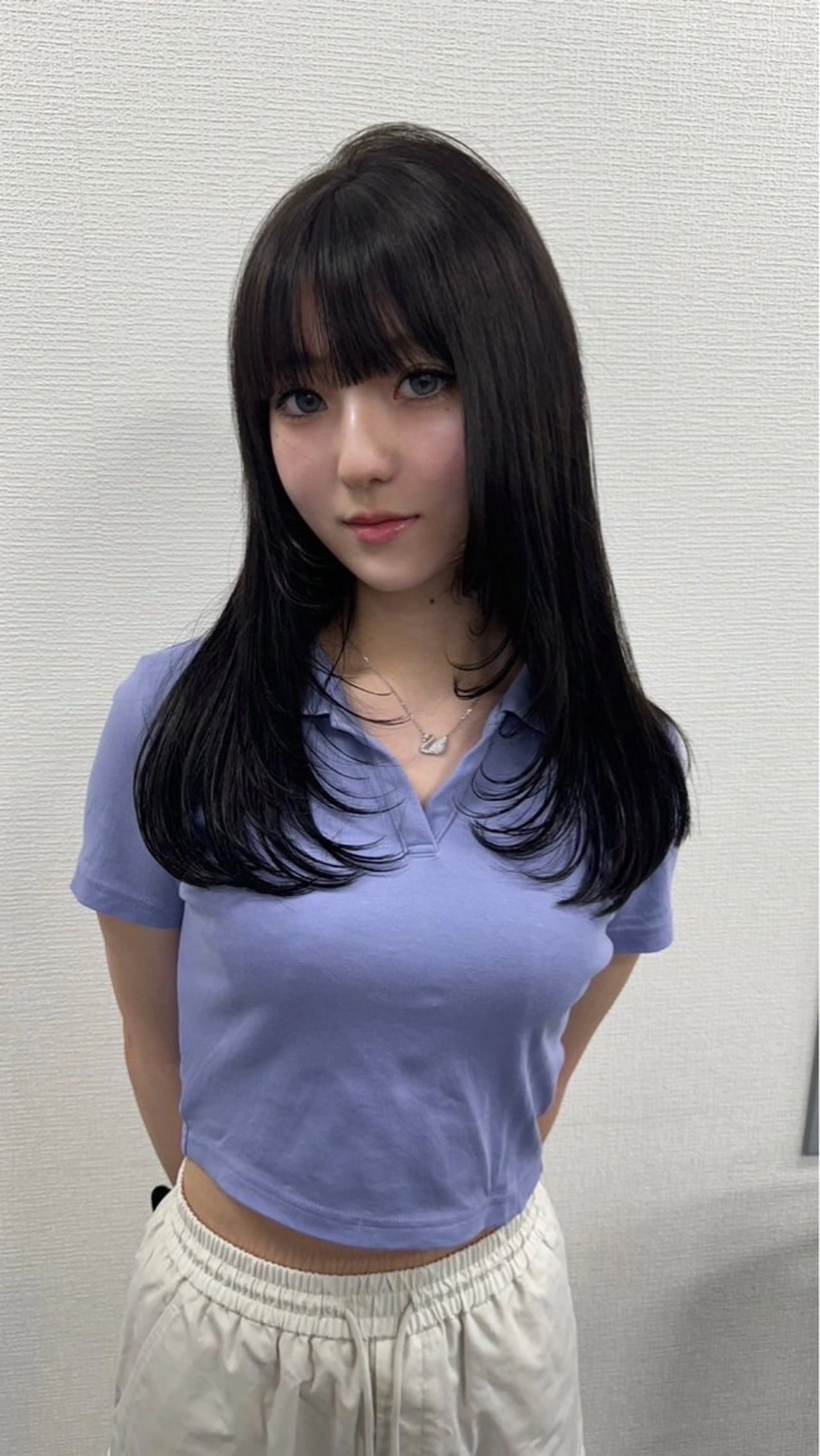 ロング カラー ヘアアレンジ カット トリートメント ヘッドスパ ヘアセット 韓国レイヤーカット /韓国トレンドカラーのヘアスタイル