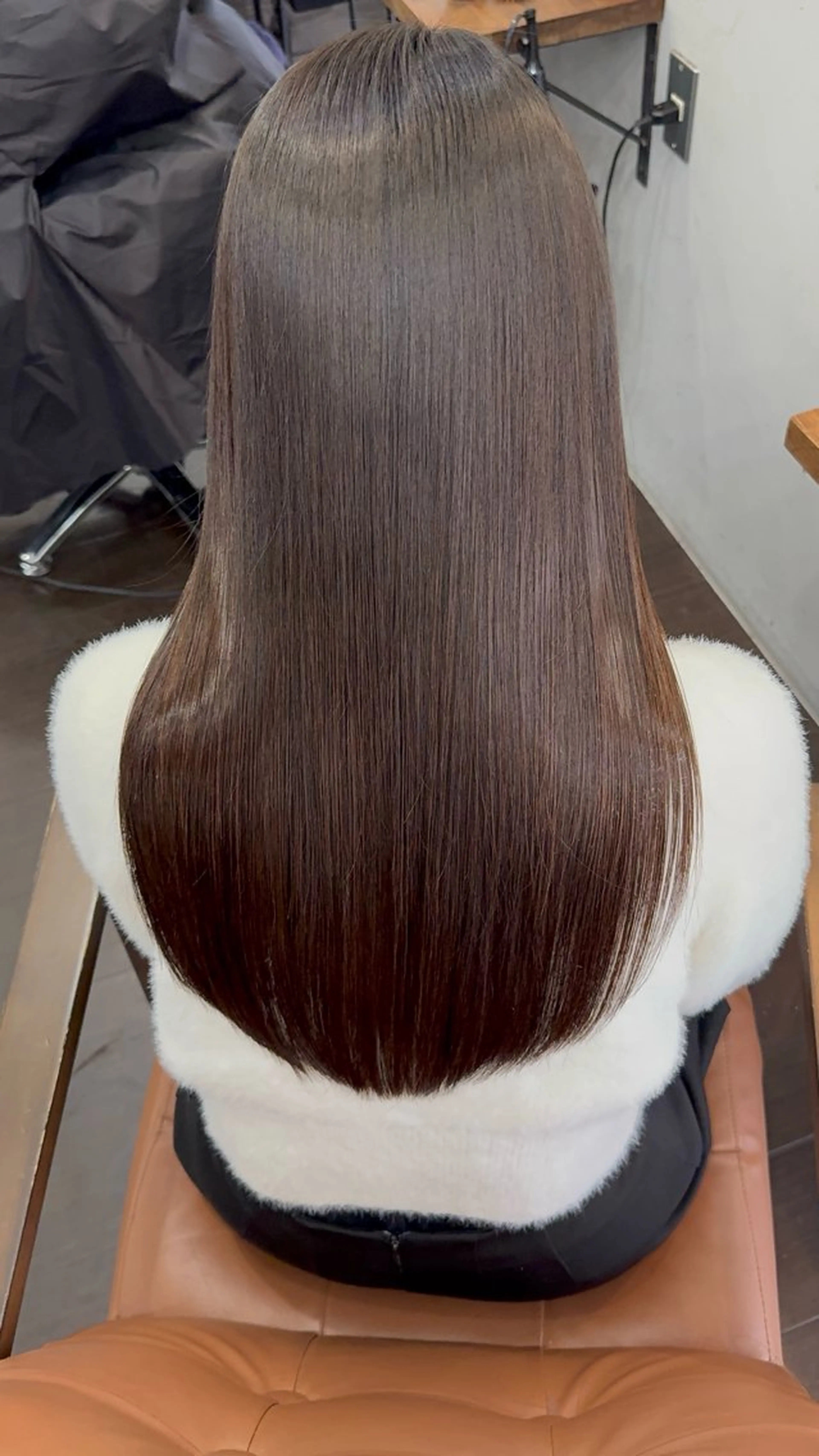 セミロング トリートメント 酸性ストレート カット 縮毛矯正 トリートメント 名駅/艶韓国風ヘア miyabiのヘアスタイル