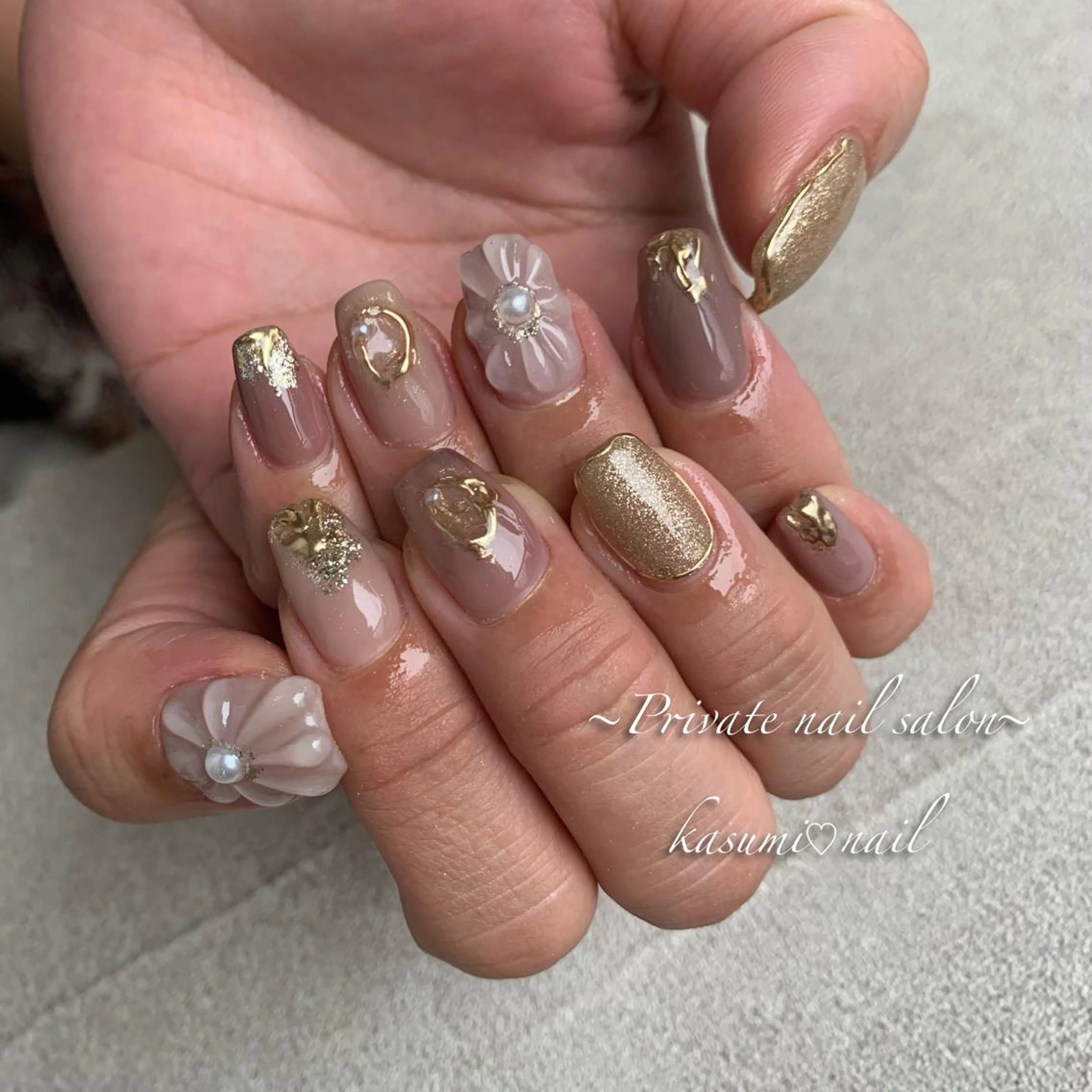 ネイル アートネイル ラメ(グリッター) マグネットネイル ミラーネイル ニュアンスネイル KASUMI♡ Nailのネイルデザイン