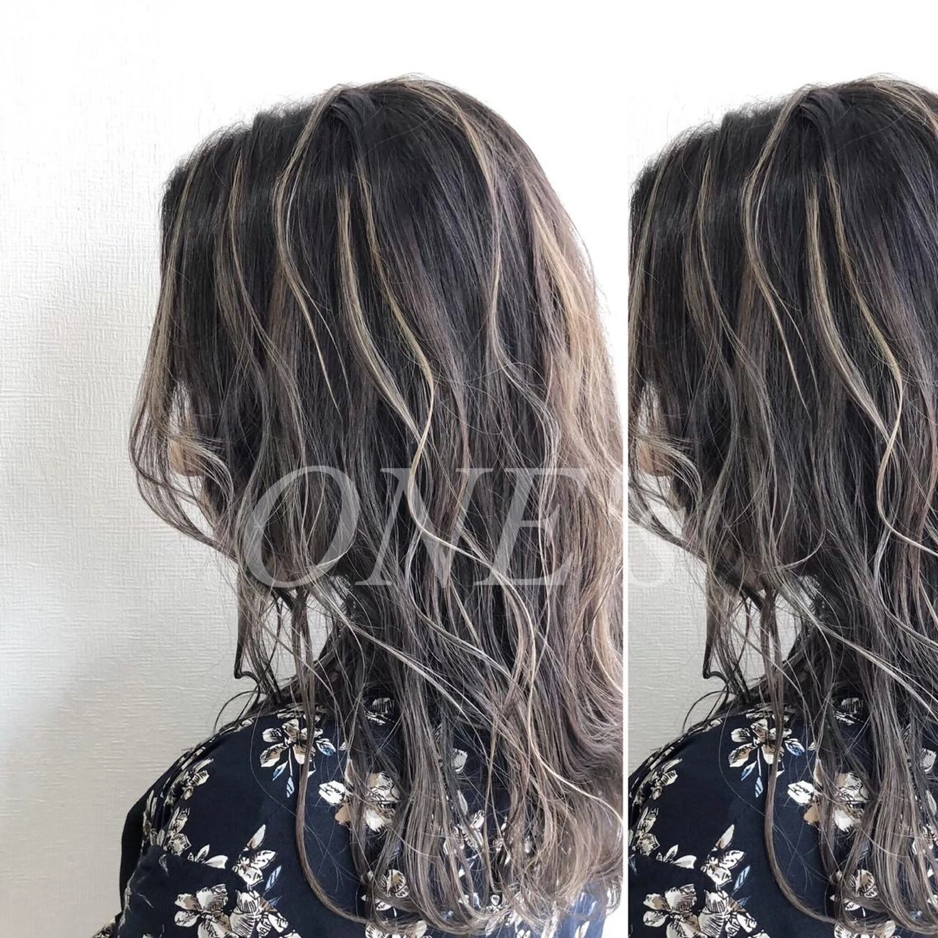 ミディアム カラー カット トリートメント JuNブリーチに 縮毛矯正するプロのヘアスタイル