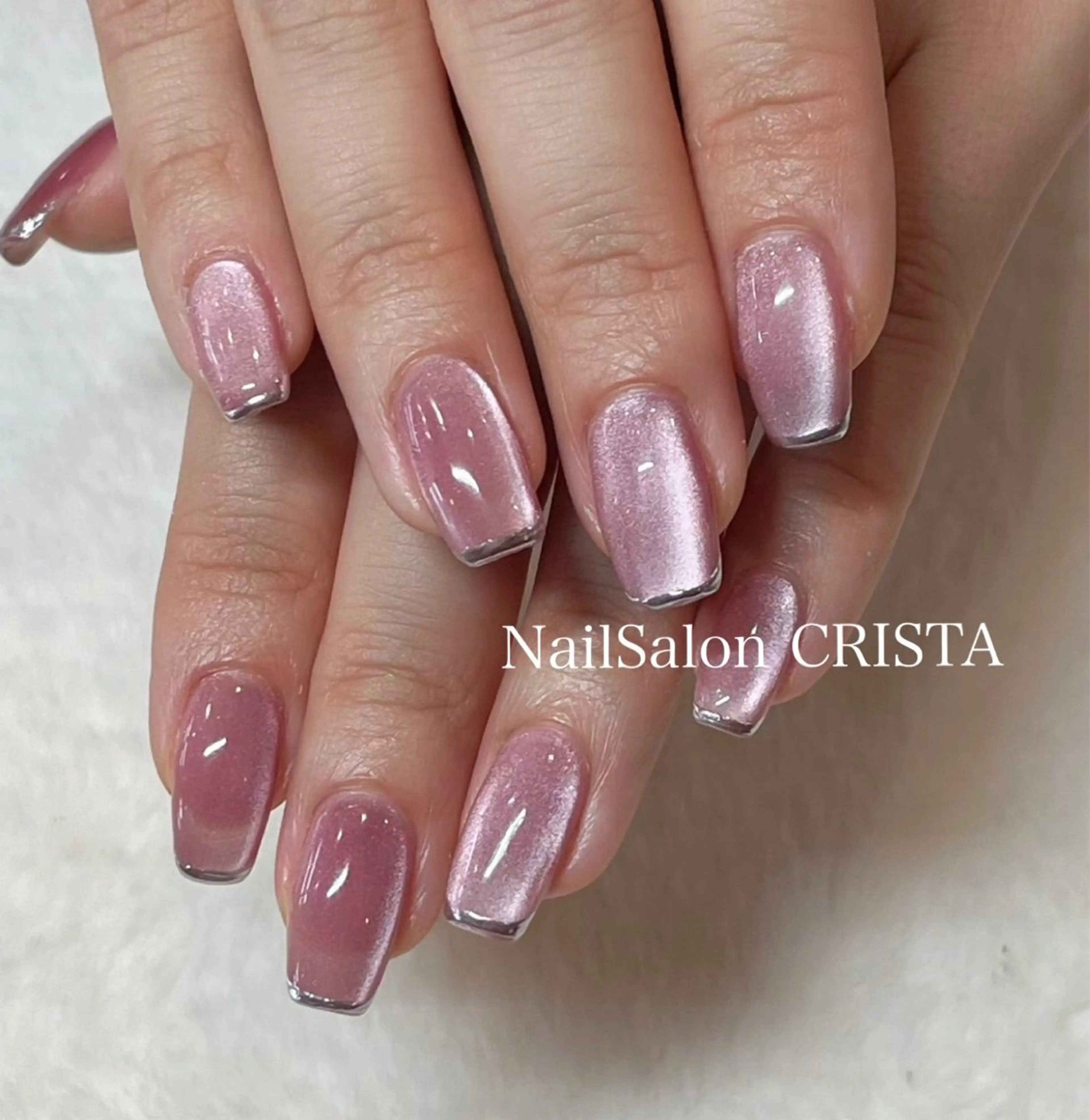 ネイル フットネイル ジェルネイル マグネットネイル オフィスネイル ワンカラーネイル NAILSALON CRISTA所属・🤍CRISTA yui🤍のネイルデザイン