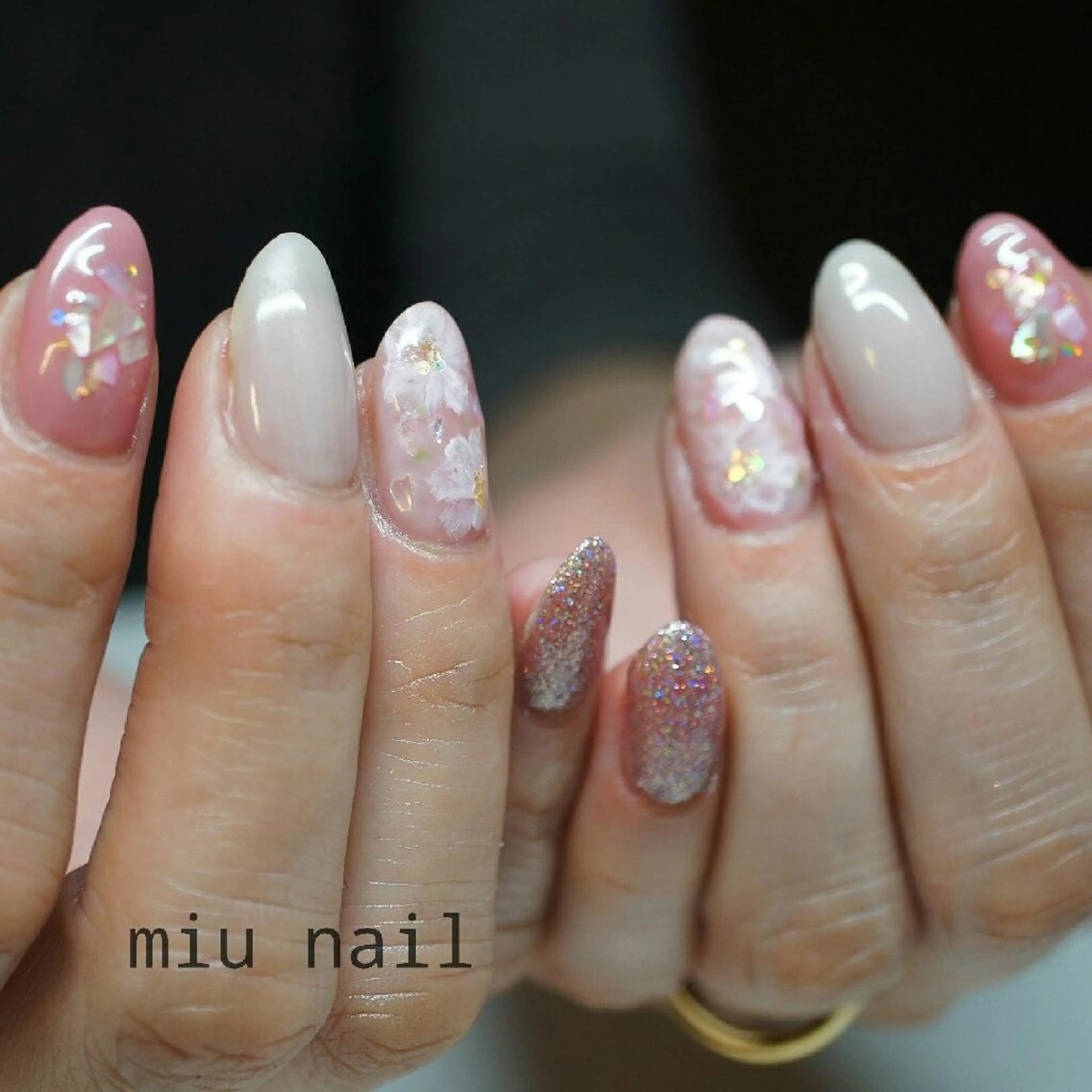 ネイル アートネイル 桜ネイル MIU  Nail所属・MIU  nailのネイルデザイン
