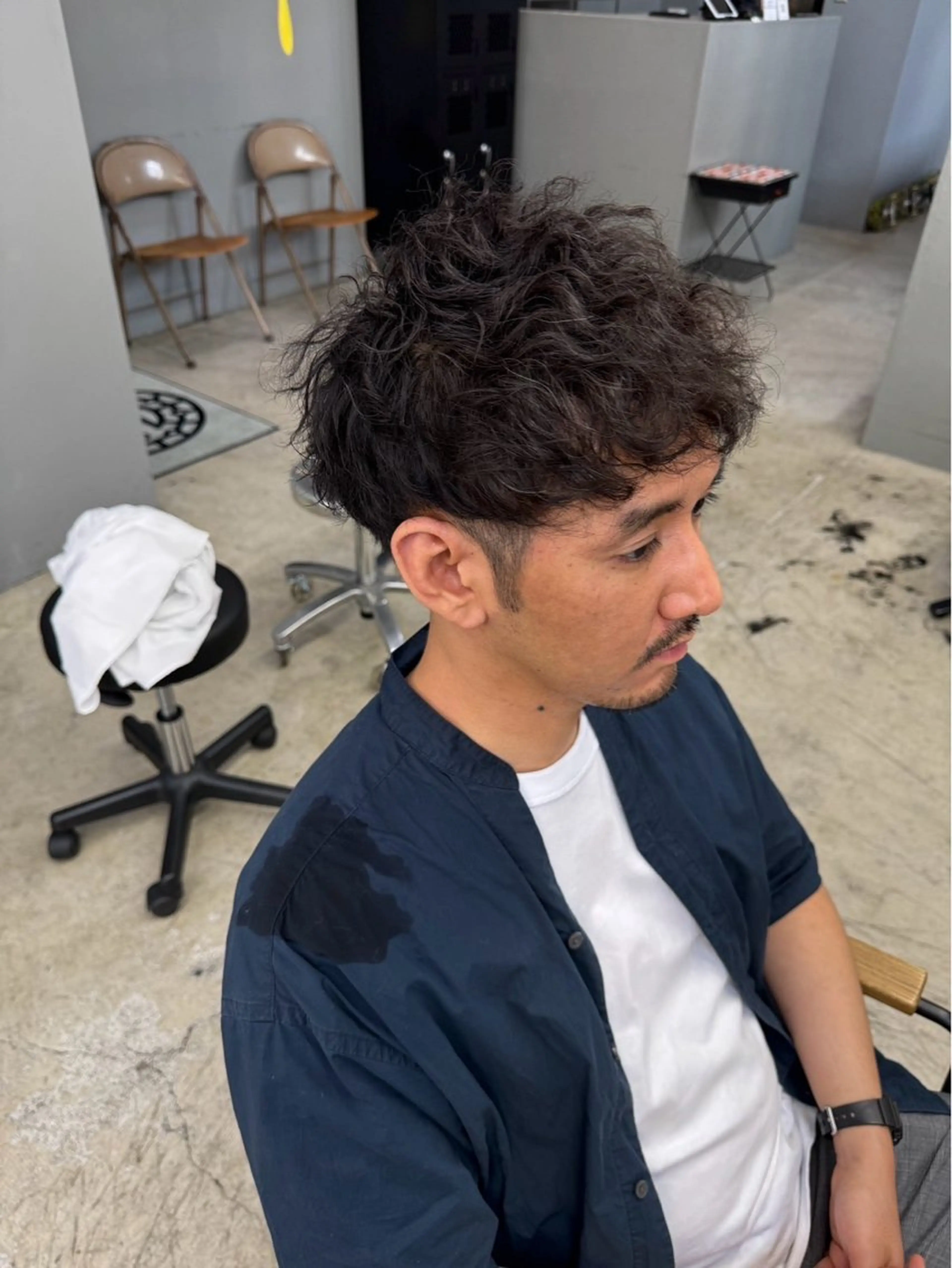 ショート パーマ メンズ カット パーマ メンズ専門サロン wokeのヘアスタイル