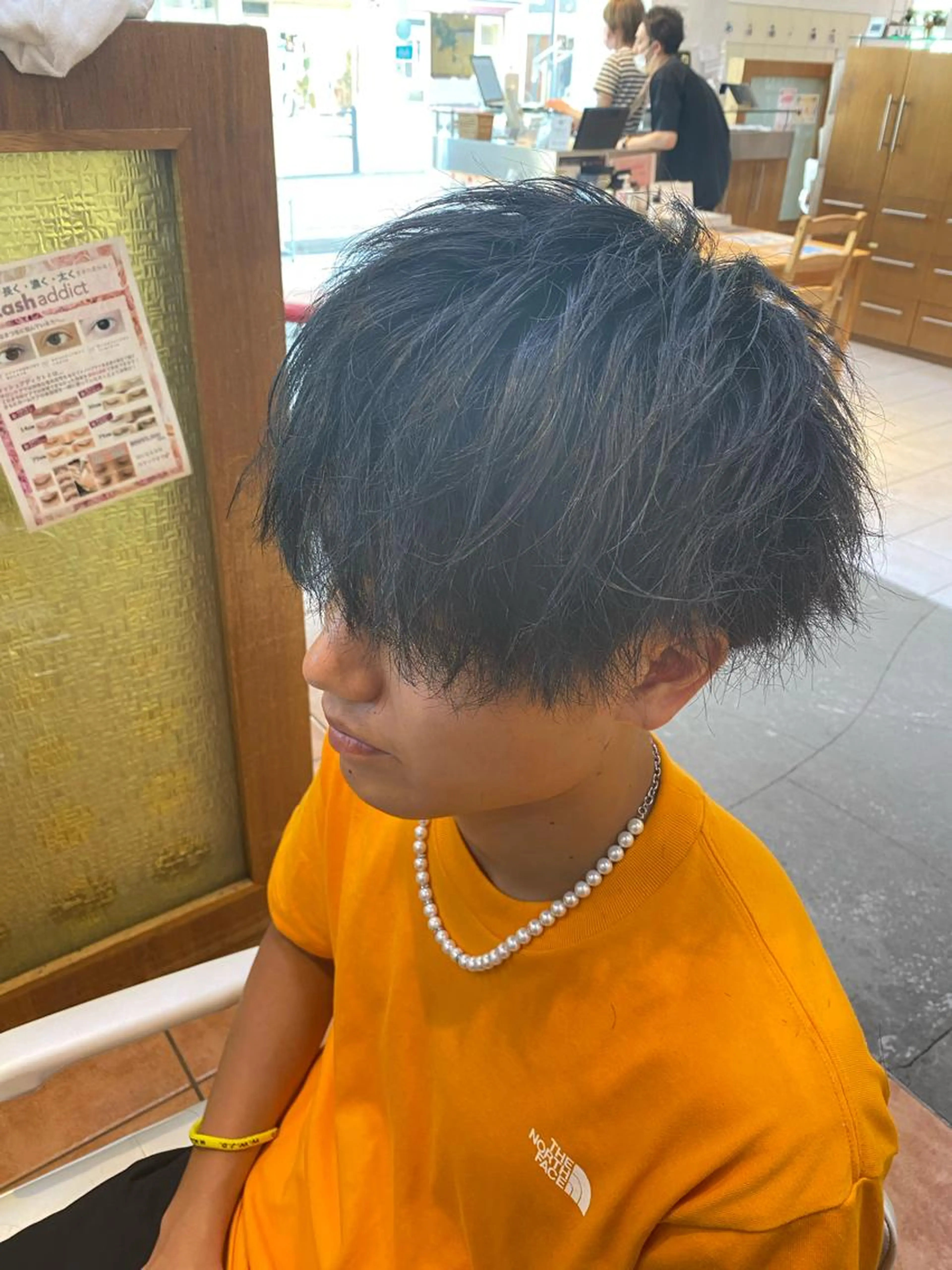【メンズ限定💇‍♂️】メンズカット＋シャンプー　　　#メンズウルフ#センターパート#マッシュ#韓国マッシュの写真