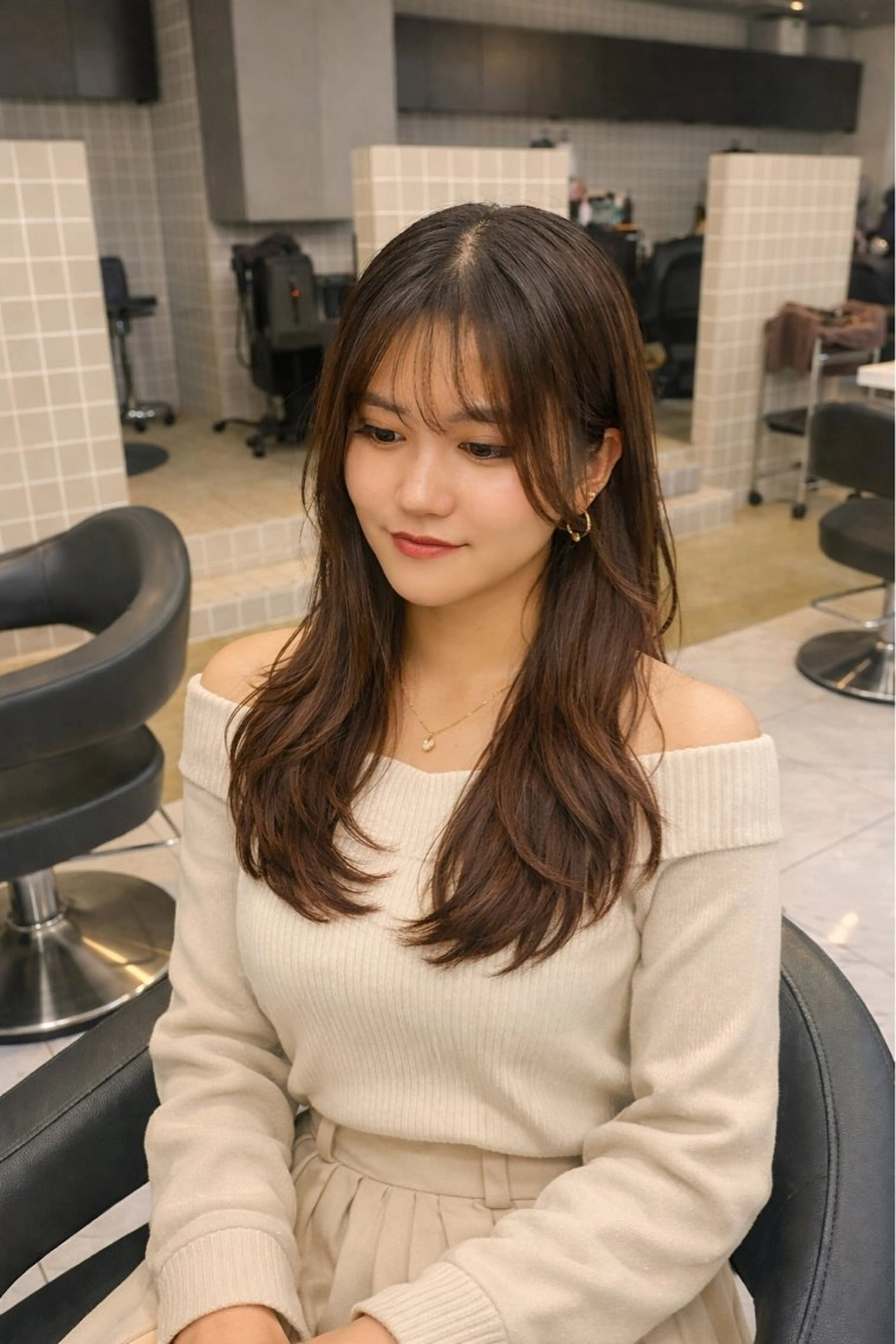 ロング カラー ベージュカラー ブリーチ 透明感カラー ダブルカラー 髪質改善 カット トリートメント モテ艶🤍透明感 レイヤー🤍教真のヘアスタイル