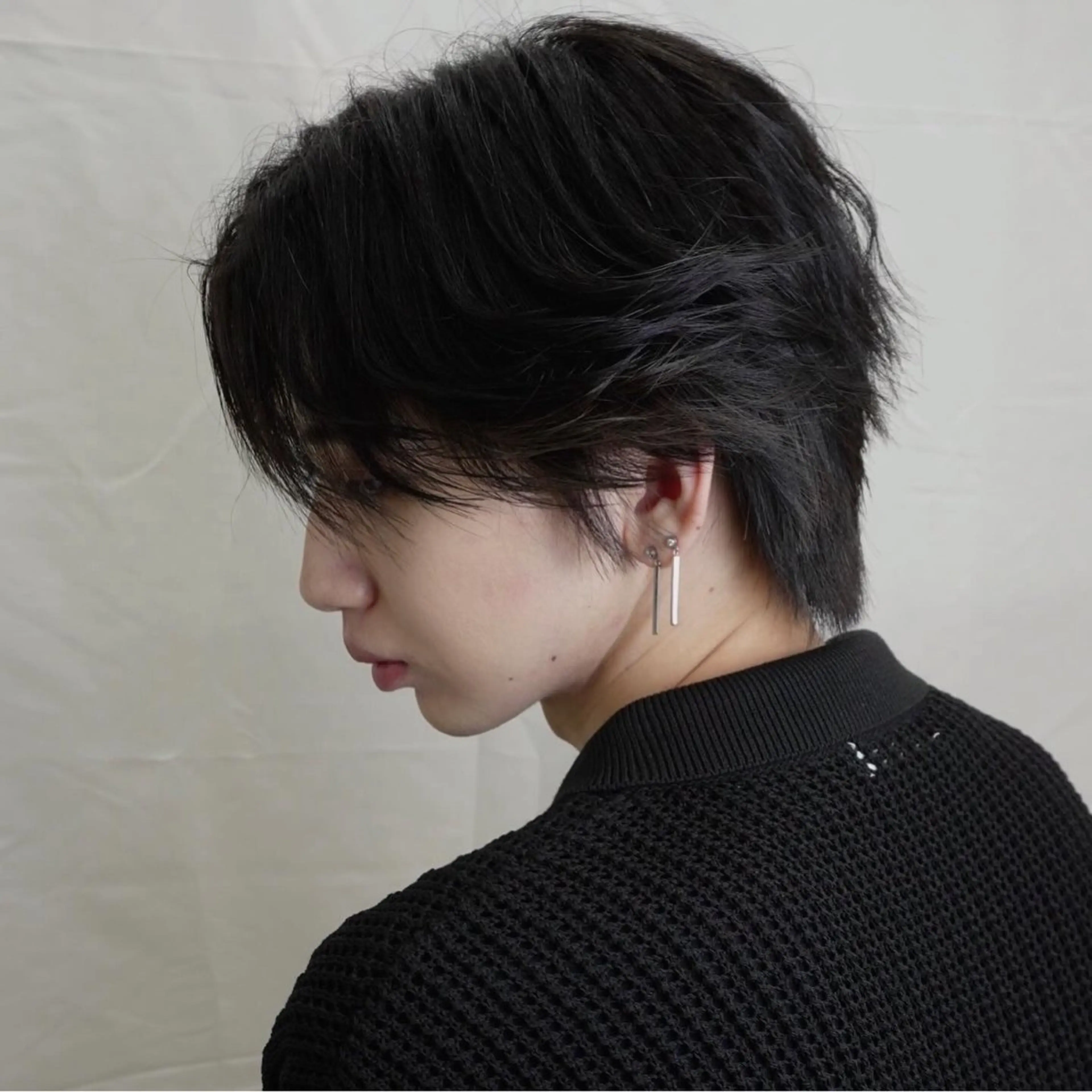 ショート メンズ メンズウルフカット ウルフカット ヘアセット 神農 慶のヘアスタイル