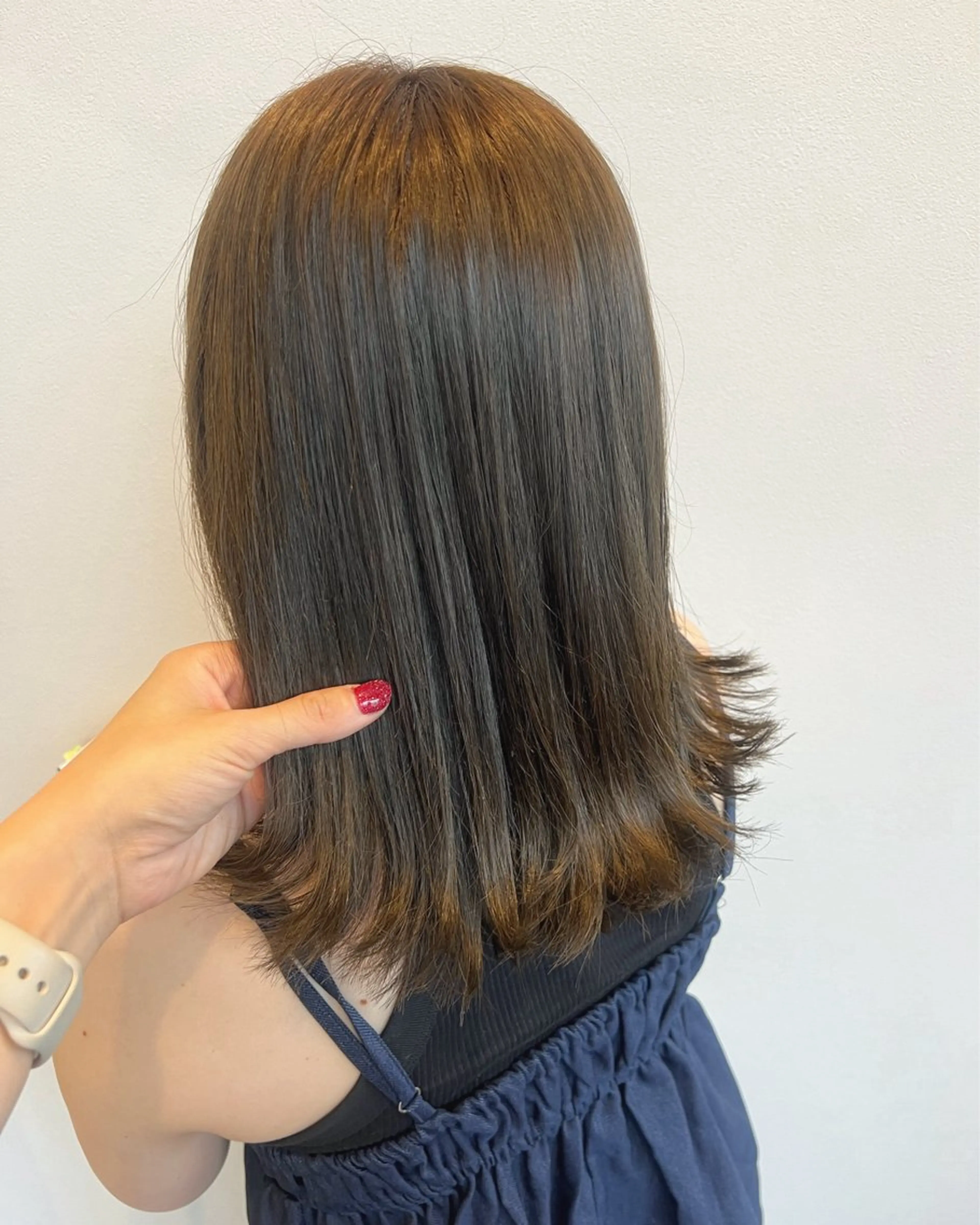 ミディアム カラー パーマ ヘアアレンジ メンズ ヘアカラー 透明感カラー／ 新潟万代/池野里衣のヘアスタイル