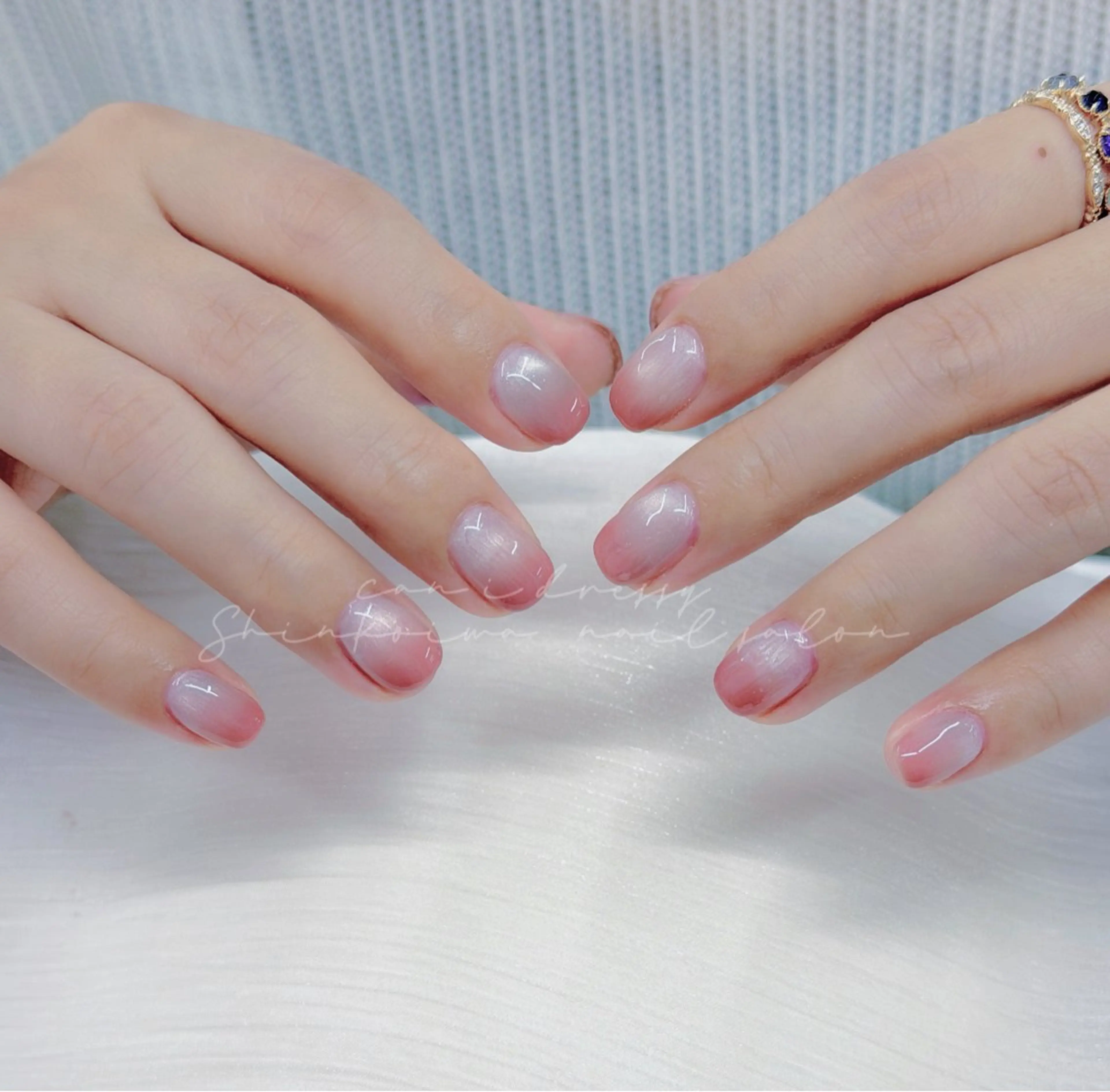 ネイル マグネットネイル ピンク シンプルネイル キャンアイドレッシー 新小岩のネイルデザイン