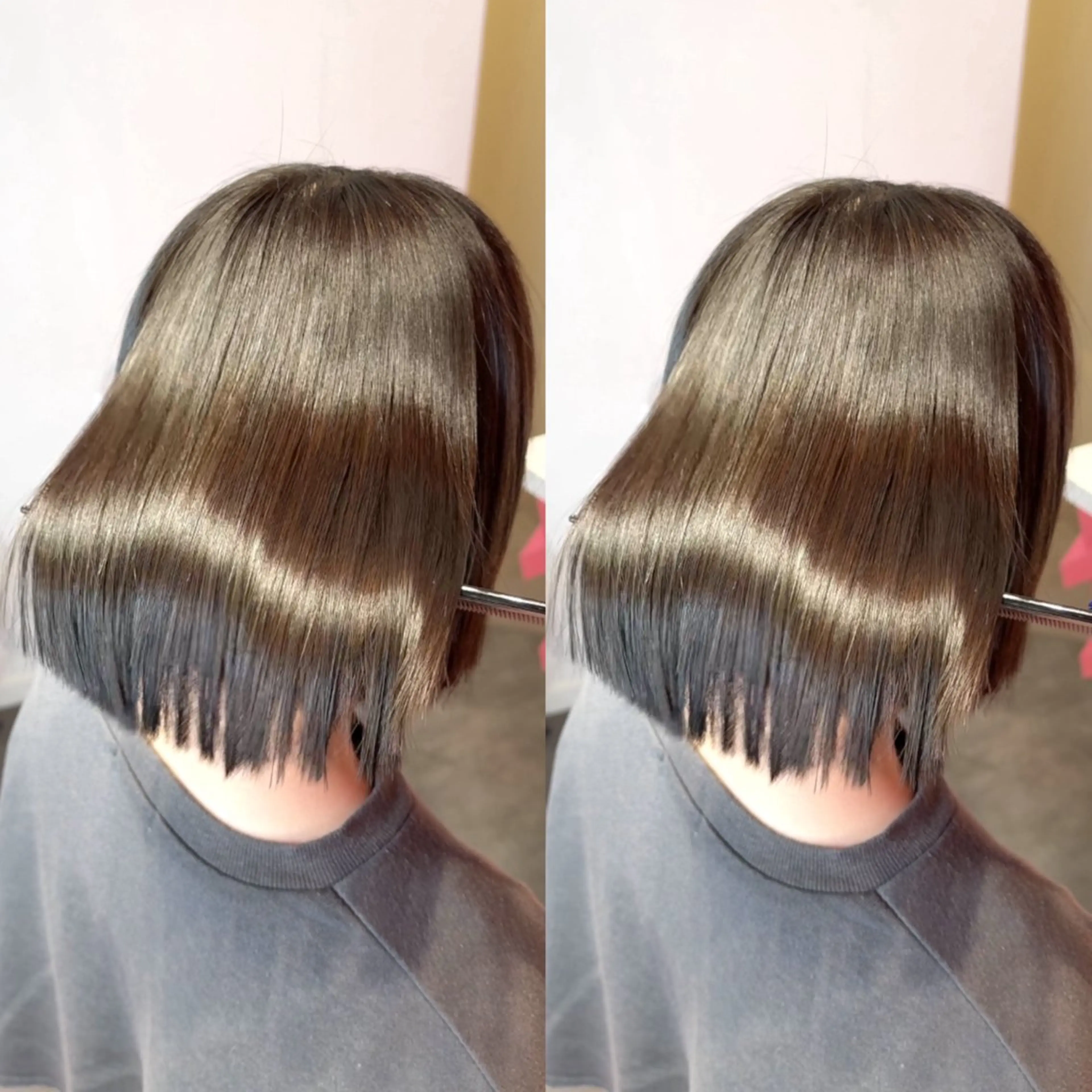 ショート カット 縮毛矯正 トリートメント 莉乃/縮毛矯正/髪質 改善/艶カラーのヘアスタイル