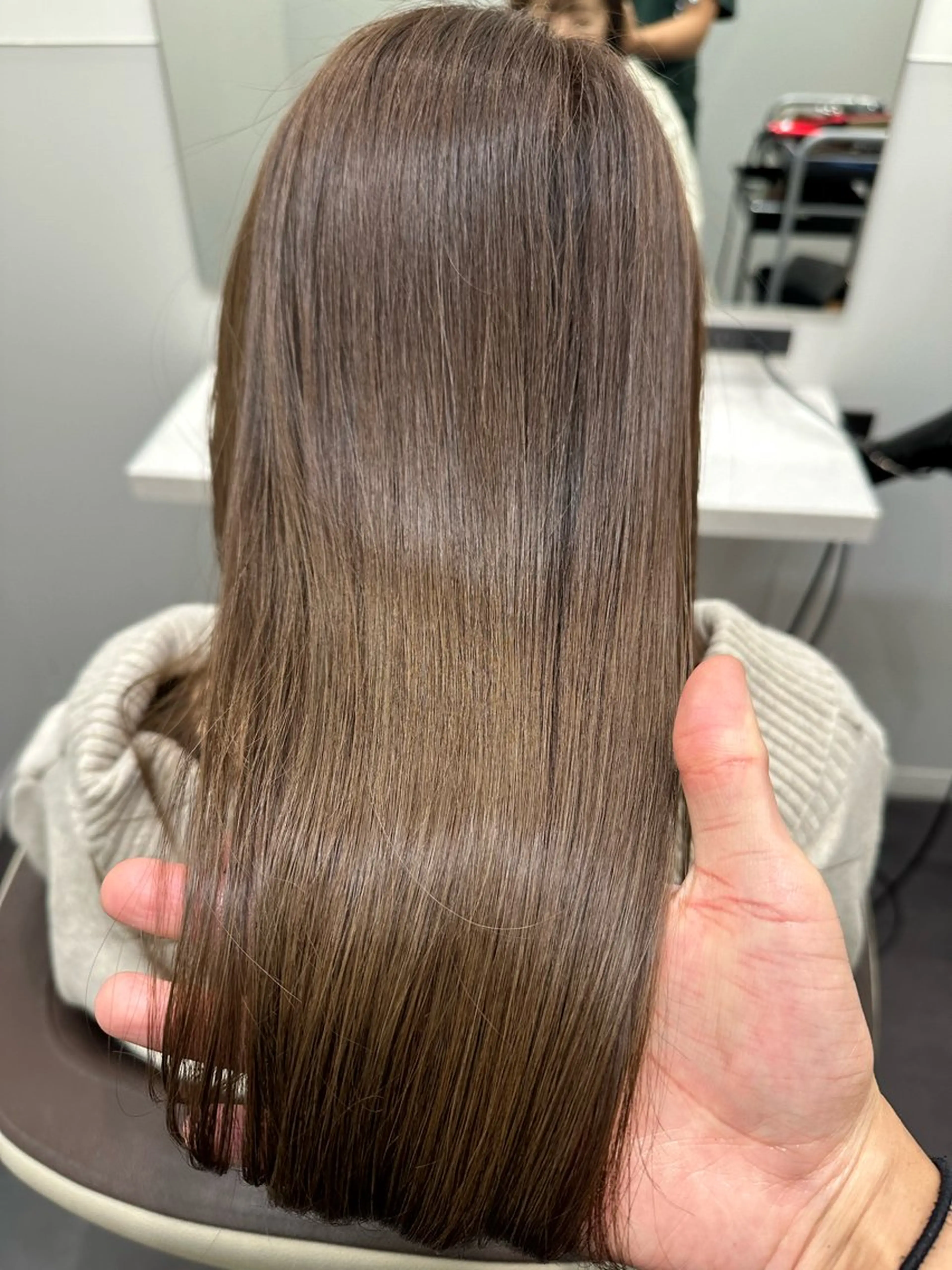 ロング カラー ベージュカラー ブラウンカラー ケアカラー 髪質改善 トリートメント ヘアカラー トリートメント 【レイヤー/韓国風 /髪質改善】RINのヘアスタイル