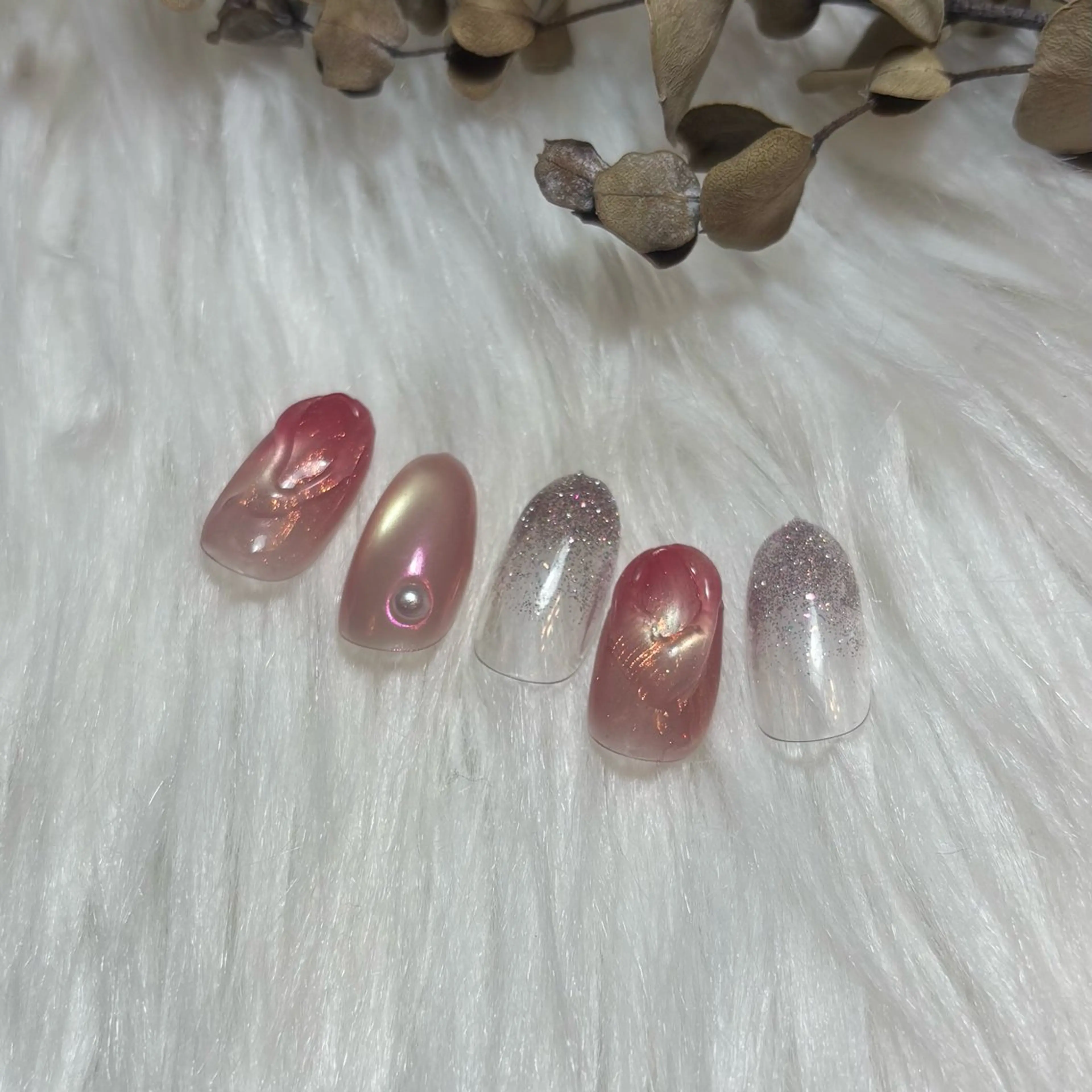 ネイル ブルー キラキラネイル 韓国ネイル マグネットネイル シンプルネイル ハンドネイル timtam --sakiのネイルデザイン