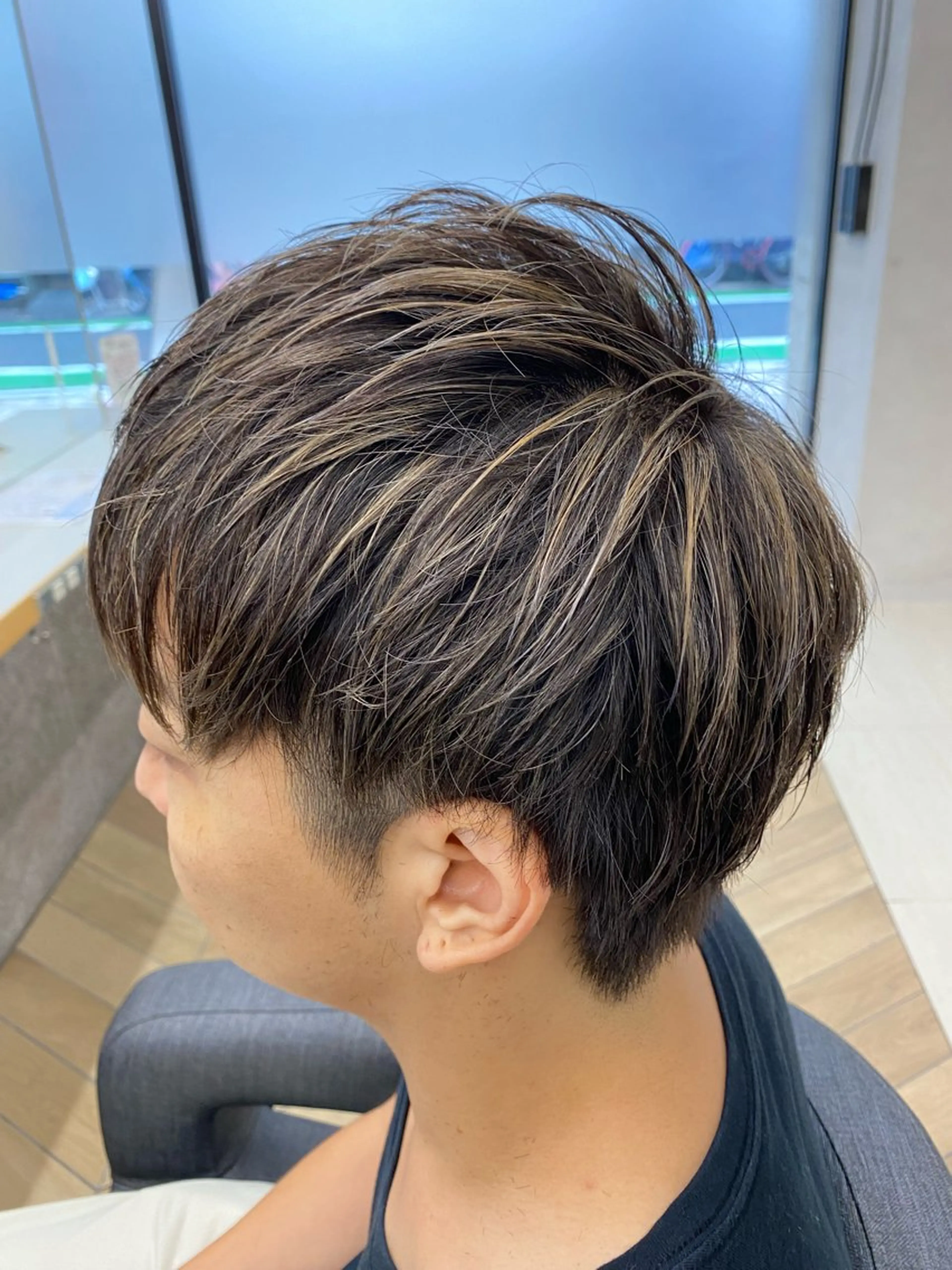 カラー メンズ カット ヘアカラー トリートメント ショート/似合わせ/ オクズミ ジュンのヘアスタイル