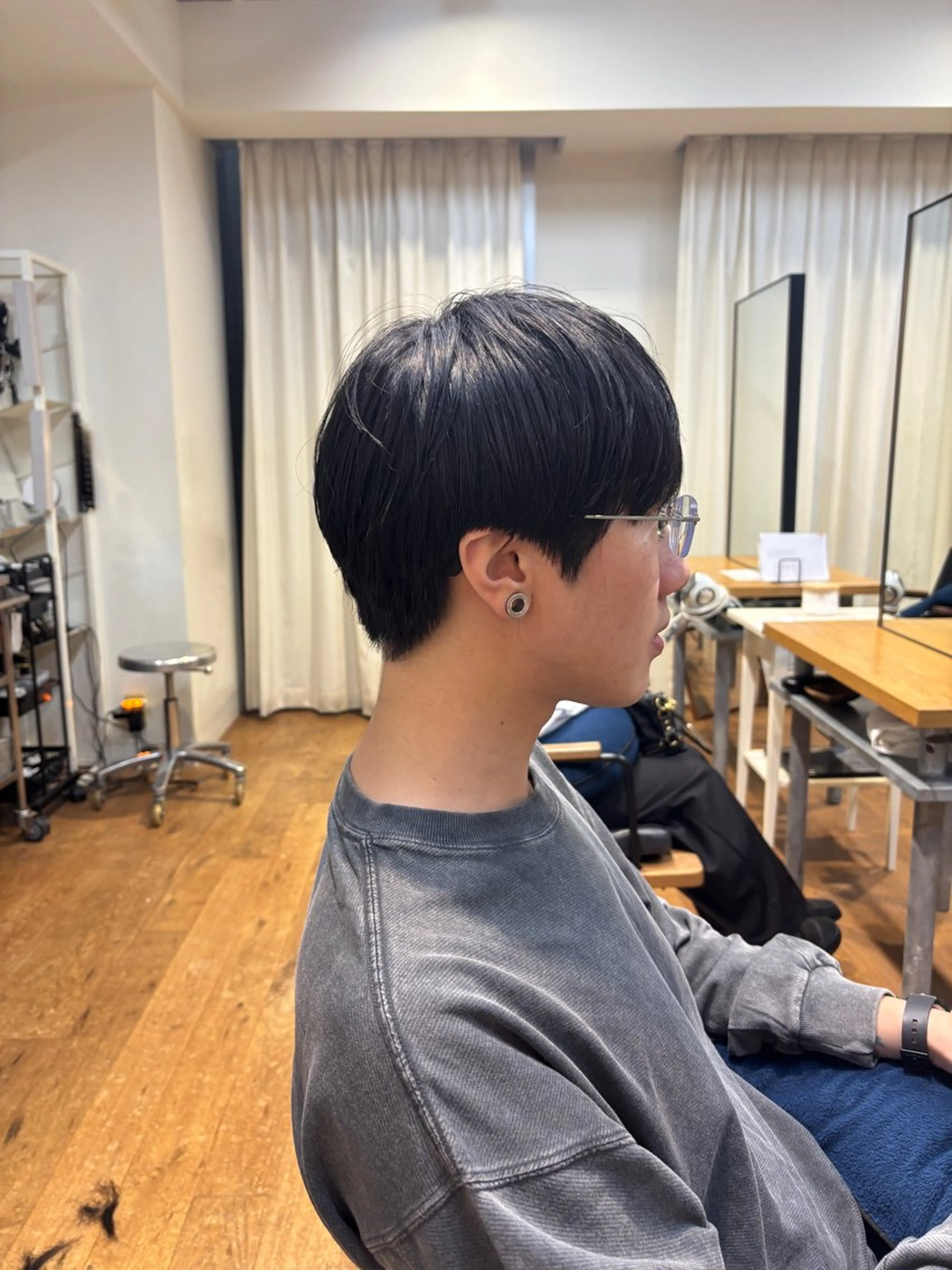 メンズ ボブ/レイヤー/ 梅田/天野川奈緒のヘアスタイル