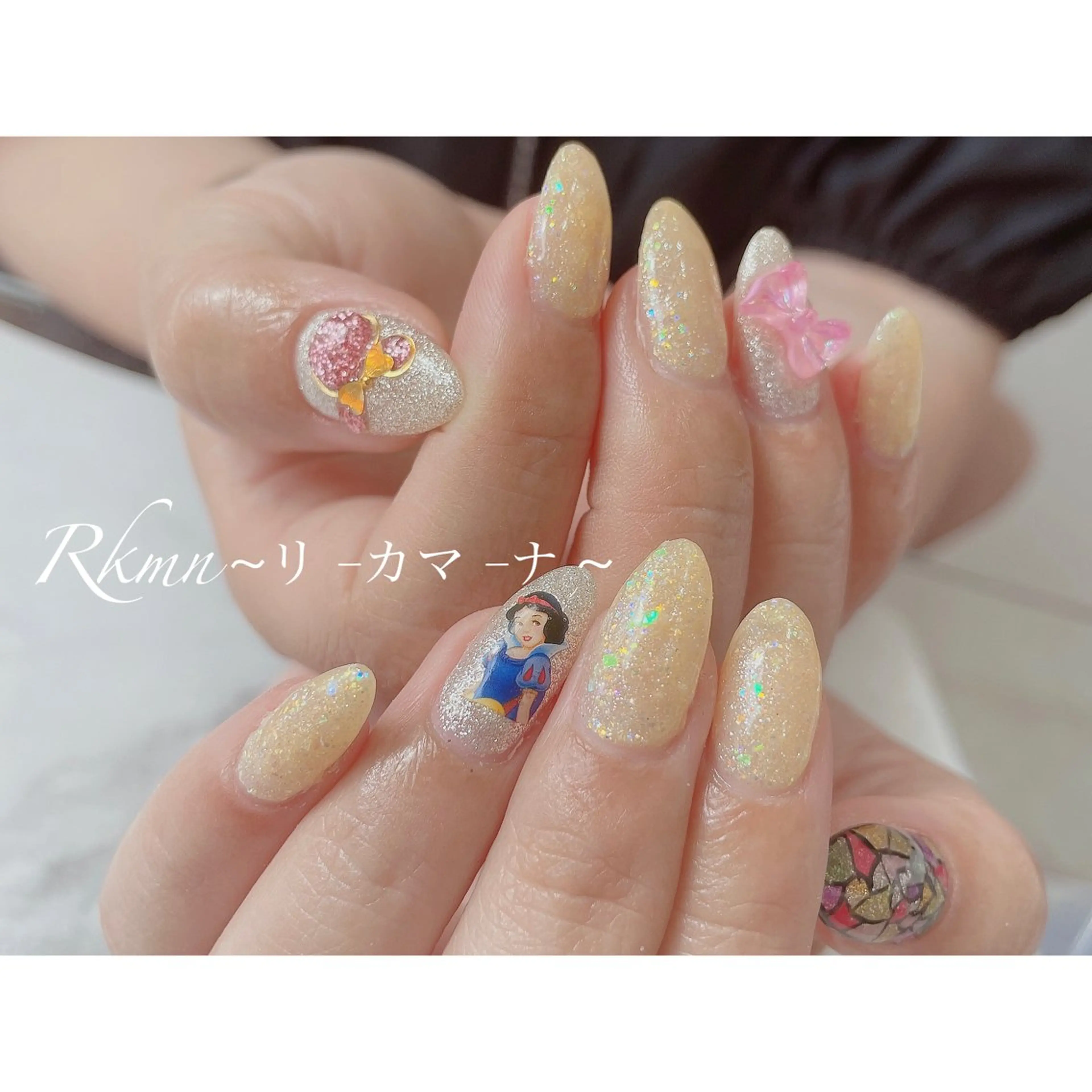 ネイル アートネイル 春ネイル 黄色 ハンドネイル フットネイル ハンドケア Rkmn ~リ-カマ-ナ~のネイルデザイン