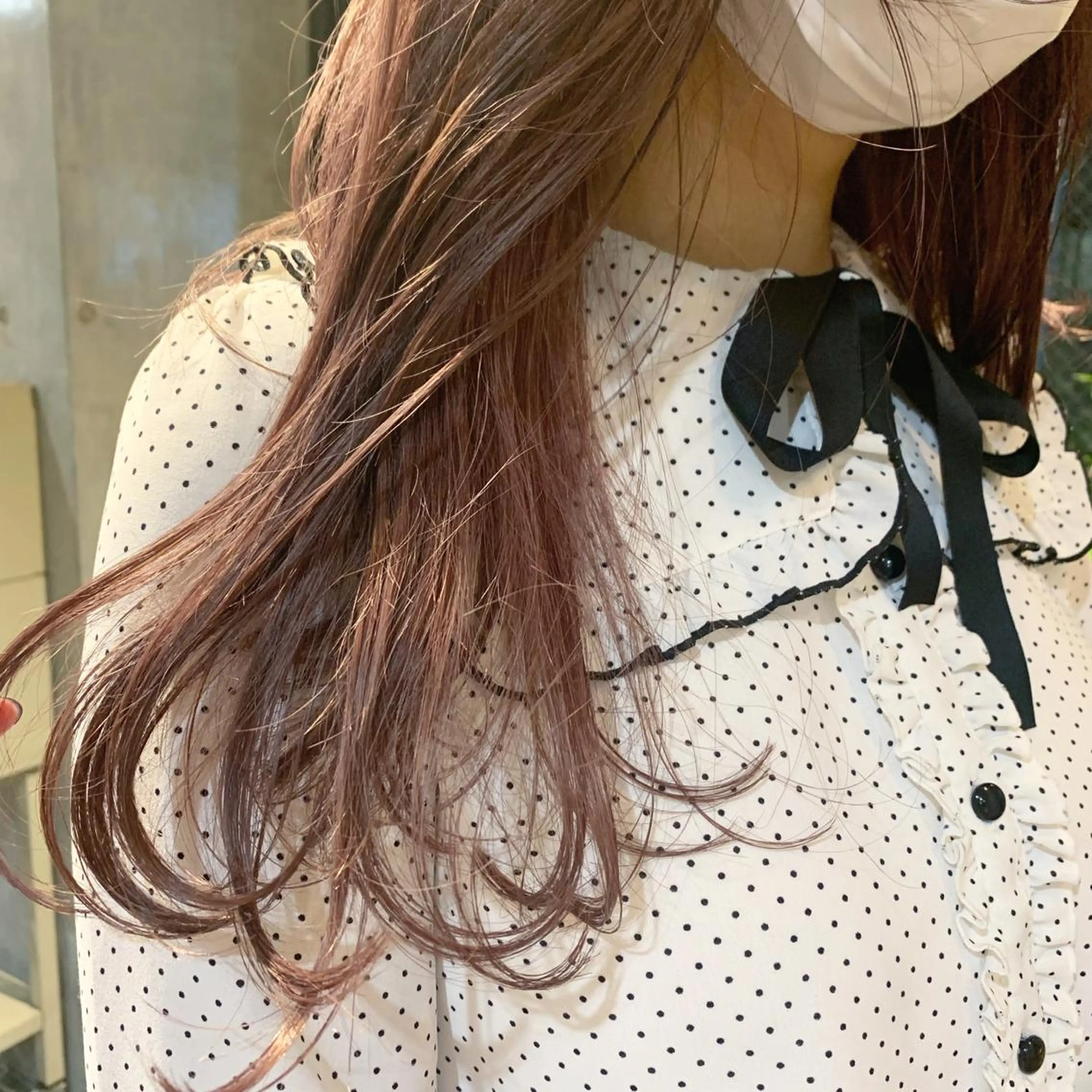 ロング カラー ヘアアレンジ ベージュカラー ブリーチ ピンクカラー ピンクベージュ GO TODAY  シェアサロン札幌店所属・kana .のヘアスタイル